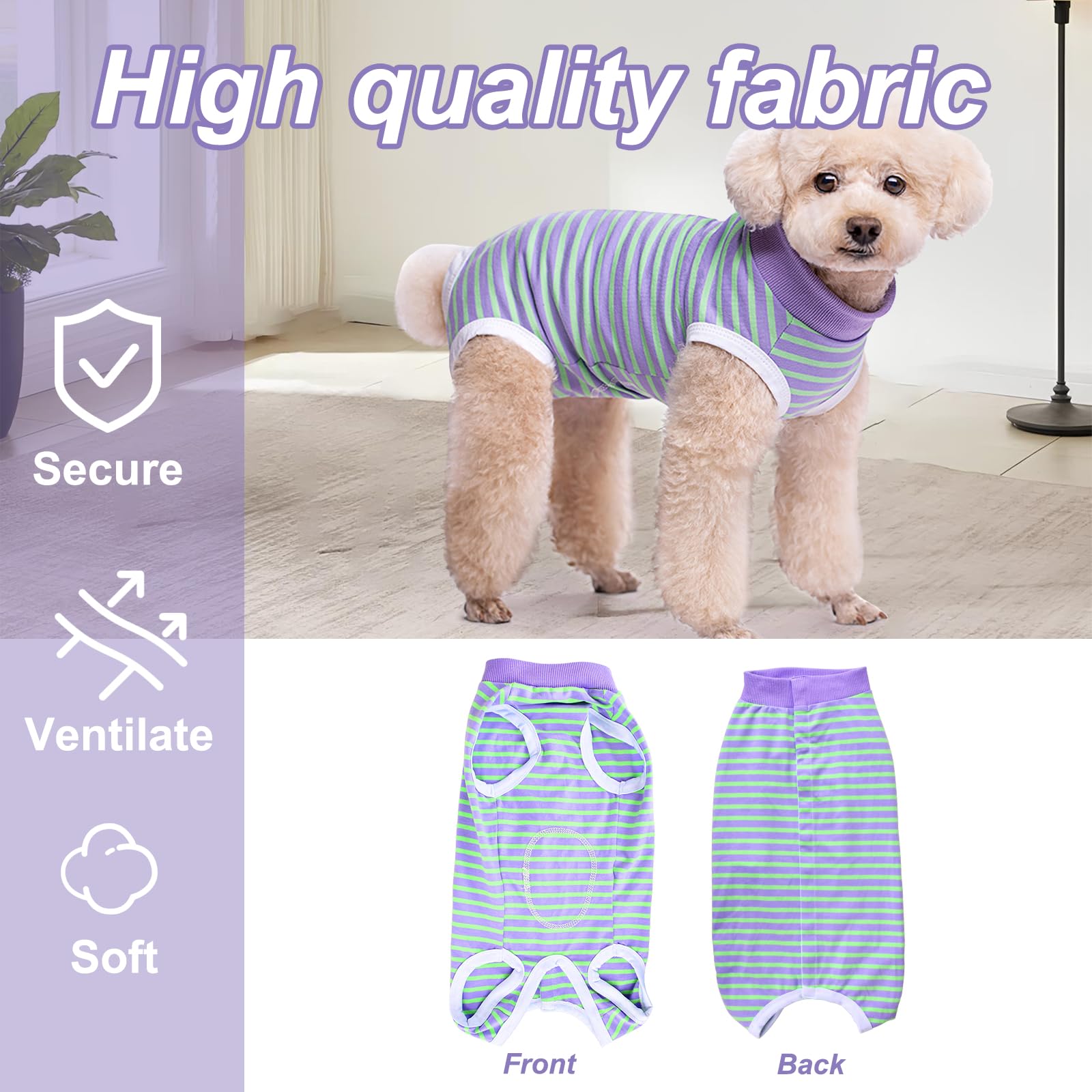 Tibapla Dog Recovery Suit, Anti-licking Dog Post Surgery Bodysuit - Image 4