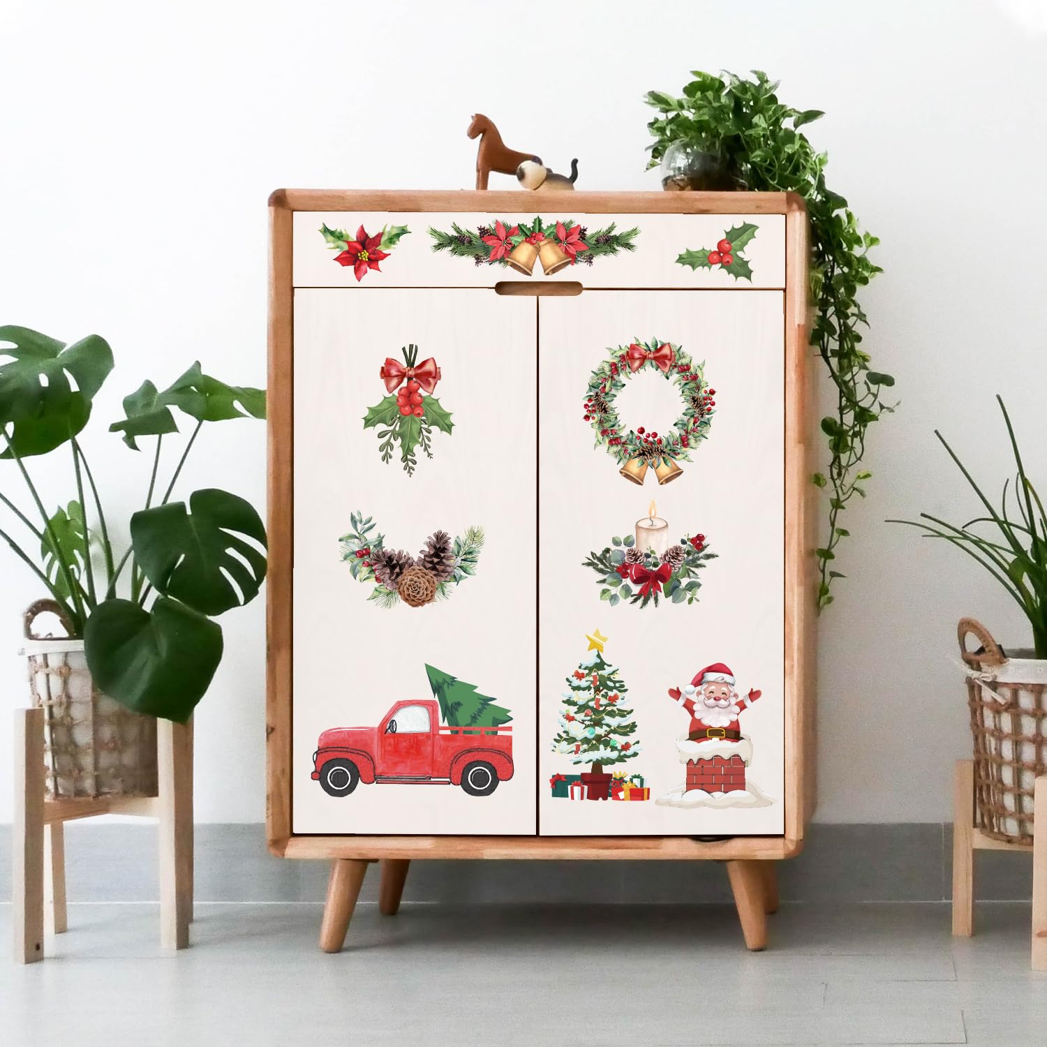 Autocollants Transfert Noël GLOBLELAND - 18 Motifs Bonhomme Pain D'épices - Pour Déco Diverse