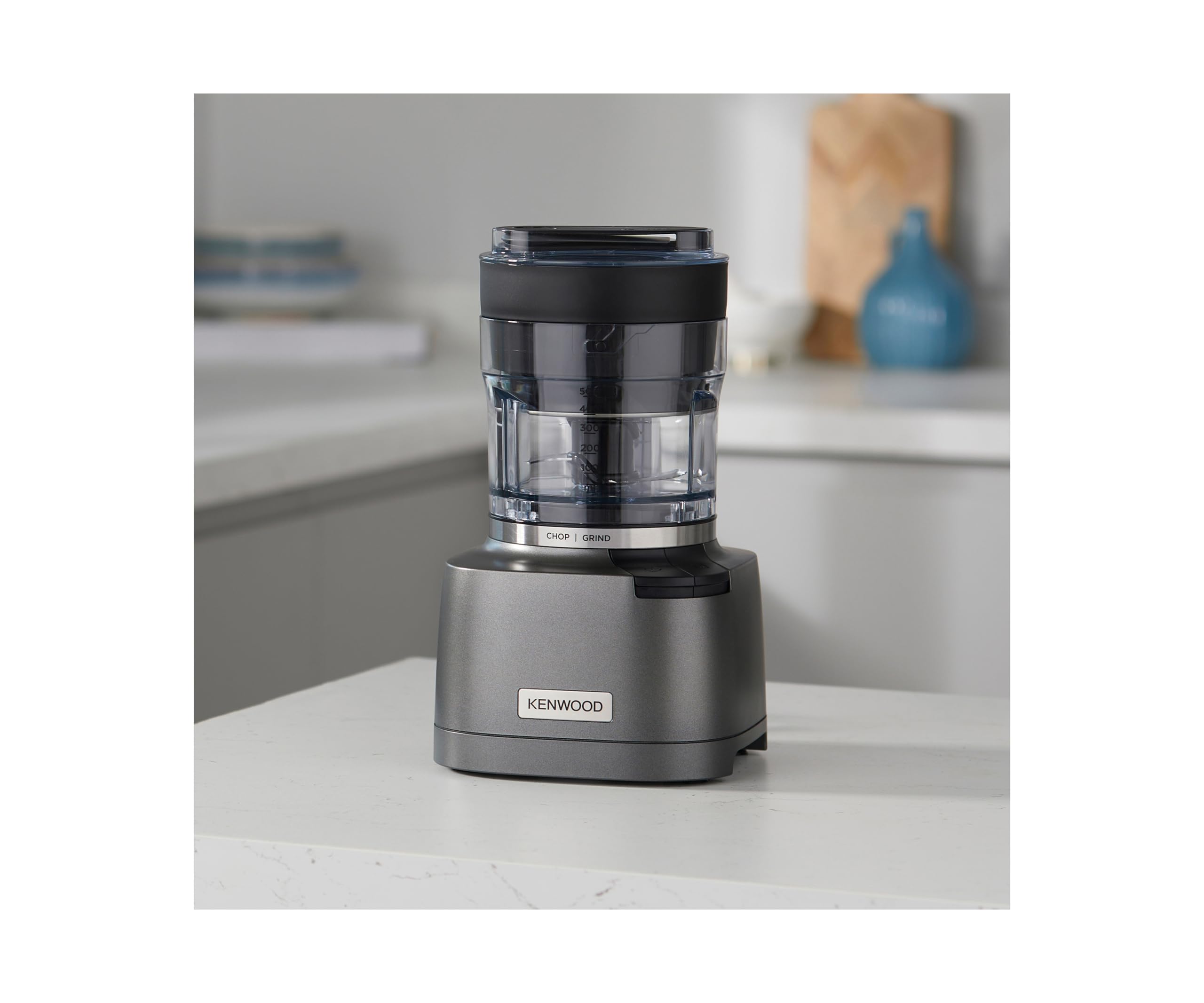 Kenwood Duo Prep CHP80.000SI modelo 2024, picadora y trituradora 2 en 1 con cuchillas Quadblades dentadas, trituradora compacta de alta velocidad, base antideslizante, lavable en lavavajillas, 800 W