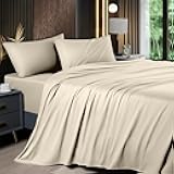 Shilucheng 4 Piece Full Sheet Sets, Cooling Sheets, Blend Rayon Derived from Bamboo, Deep Pocket Up to 16