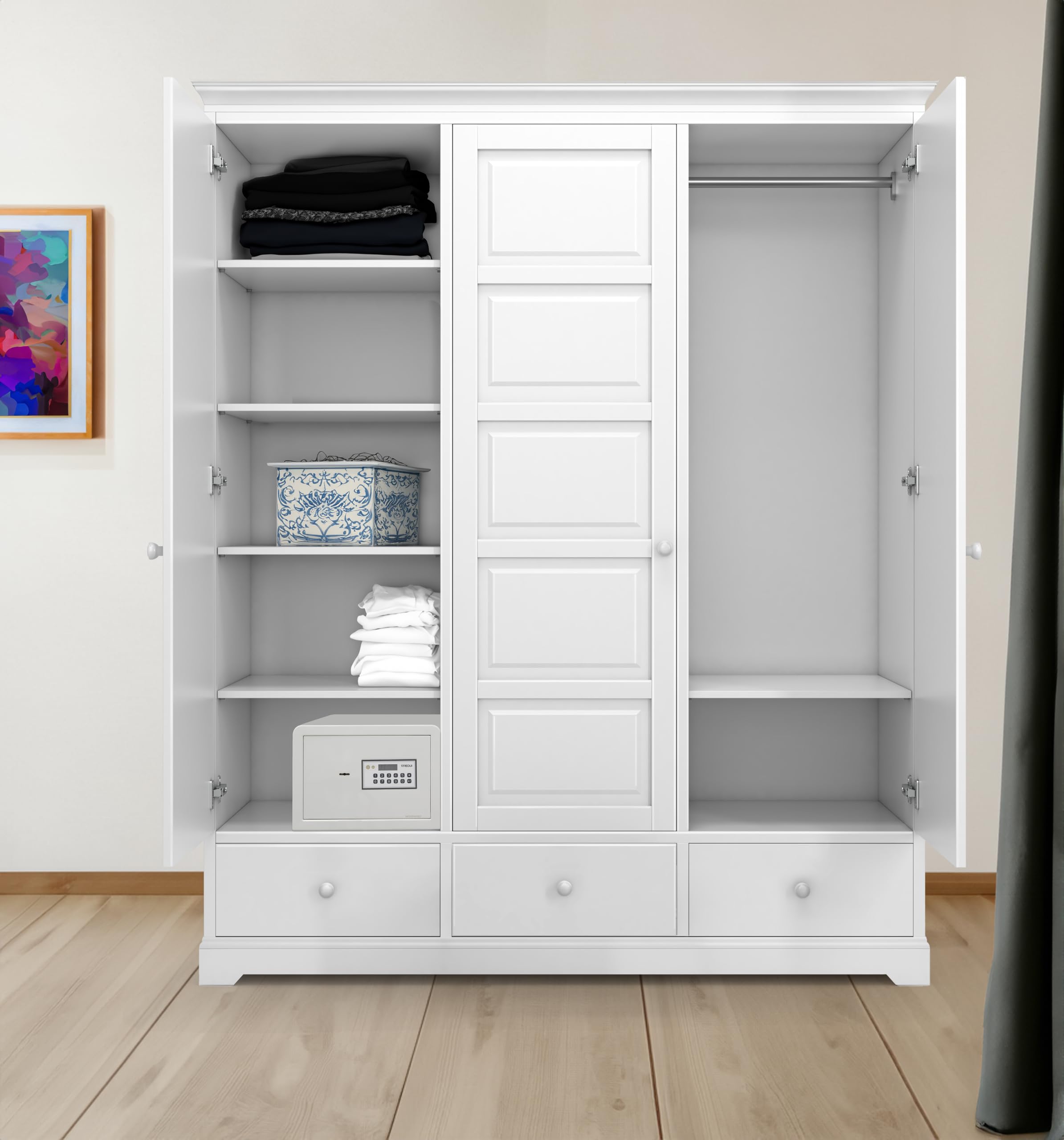 ARREGUI Magna 590020 Caja Fuerte con Cerradura de Doble Seguridad | Caja de Seguridad de Apertura con Codigo más Llave | Caja Fuerte Pequeña para Casa, Hogar, Negocios | 25x35x25 cm | 16 L