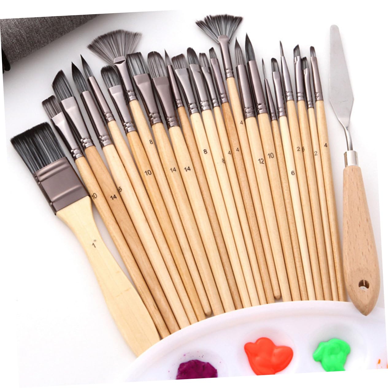 Nylon Pinselset für Künstler zum Malen und Aquarellieren