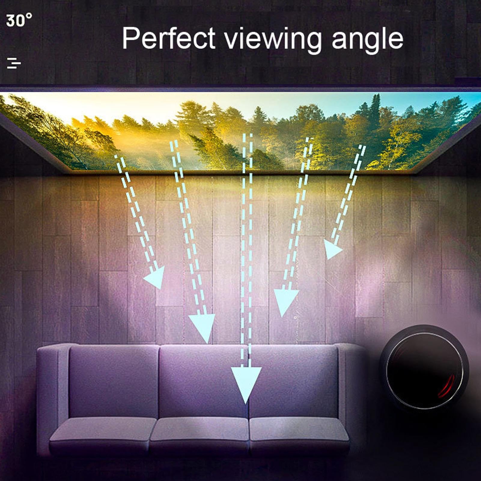 Pantalla de proyector portátil, pantalla 4K HD anticrease, plegable y | portátil, panel antiluz, tamaño de 60 y 130 pulgadas, hogar, cine, oficina, exterior y visual