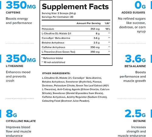 Vista 16 de LEGION - Bebida preentrenamiento de óxido nítrico natural para aumentar la energía, sin creatina, endulzada naturalmente, beta alanina, citrulina
