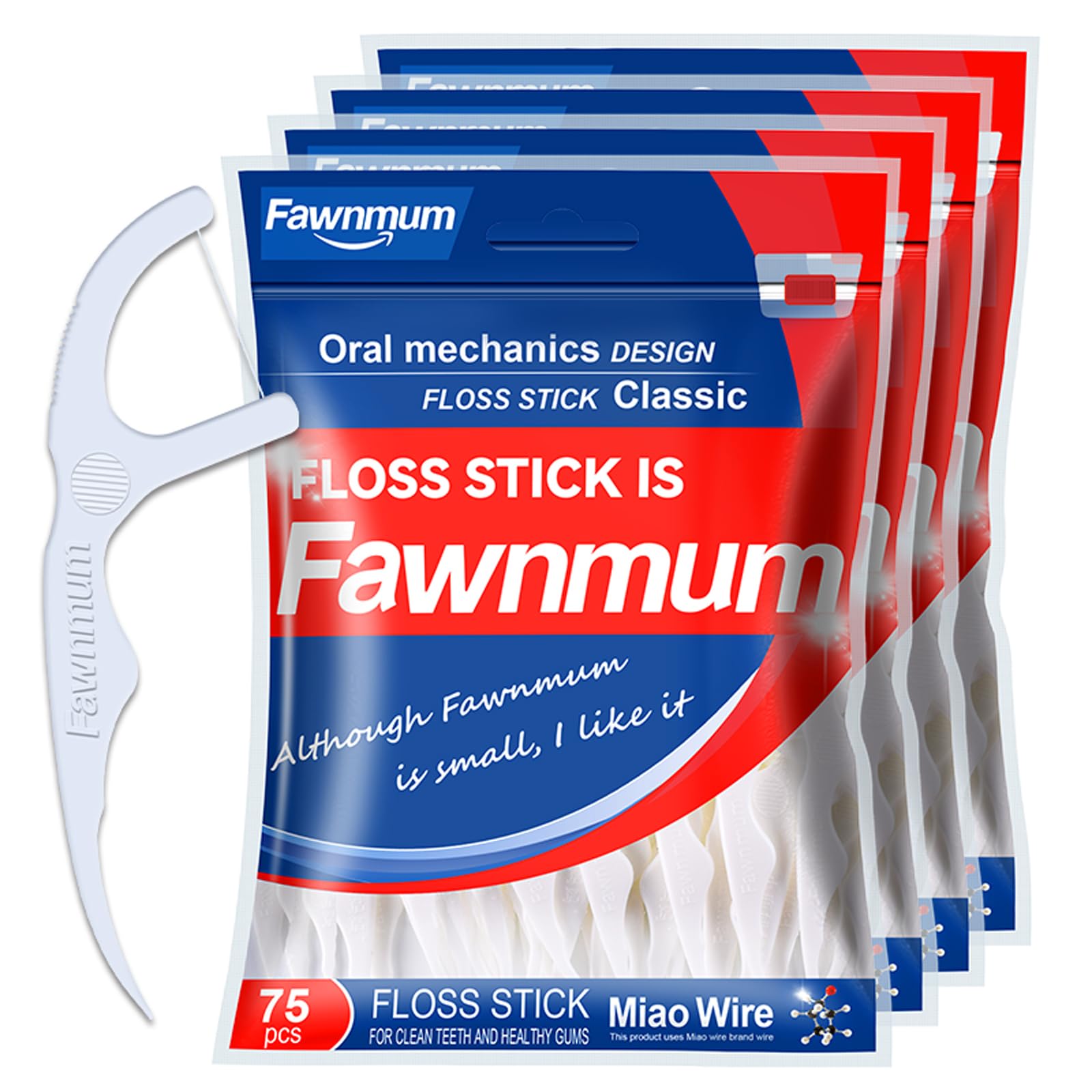 Fawnmum Floss Picks,300 Count Dental Floss Cleaner - Strong, Unflavored, Easy Storage,and Tough Dental Cleaners Flossers for Adults
