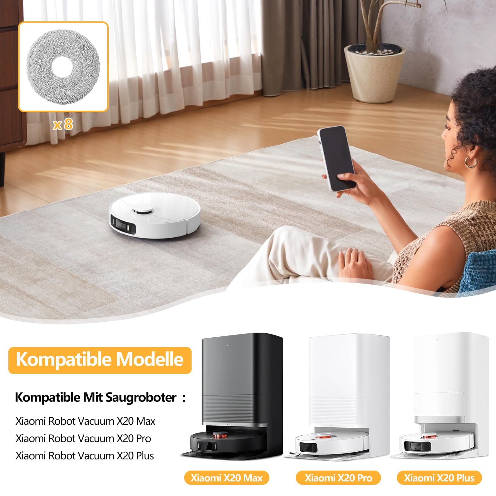 Paños De Repuesto Para Robot Aspirador Xiaomi Y Dreame - 4 Unidades Lavables, Para Modelos X20, X10+, L10s Ultra, Etc.