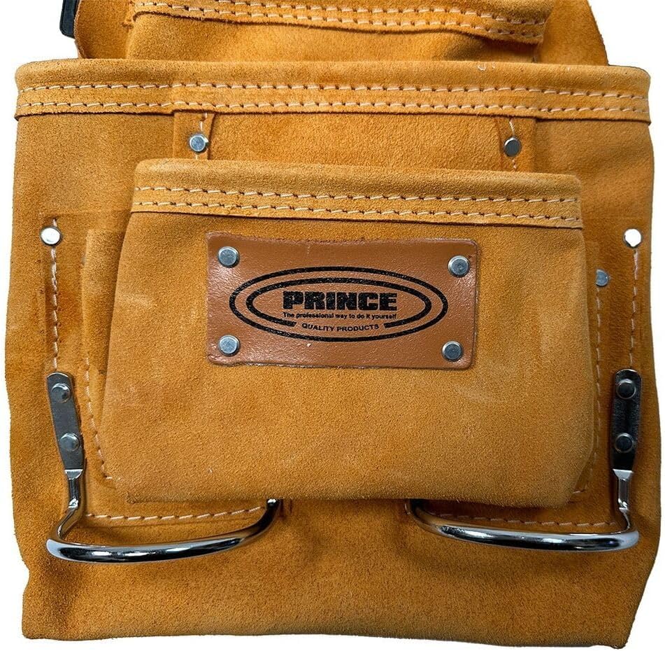 Prince P-1200 Suede Leather 10 Pocket Nail and Tool Pouch