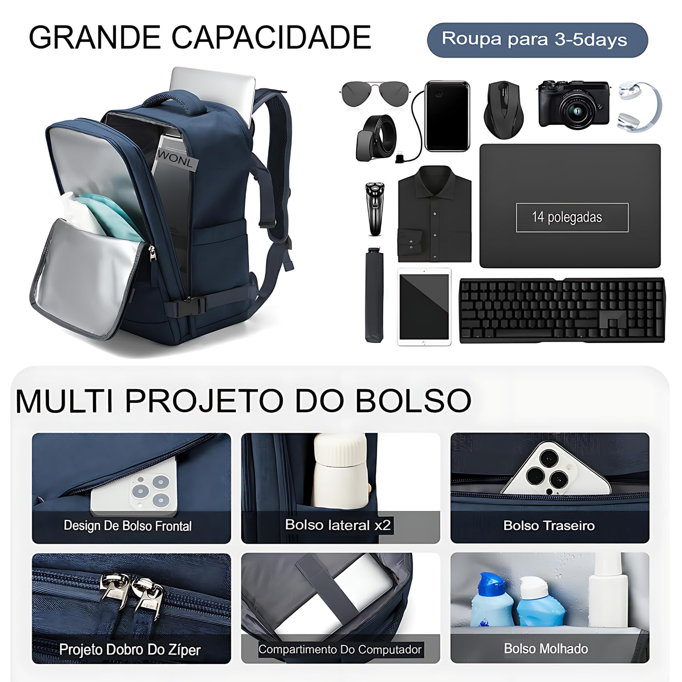 Mochila Viagem Avião Aeroporto Low Cost Ergonômica à Prova D’água Reforçada Bagagem de Mão em promoção! Veja a oferta e mais achadinhos de Bolsas 8 Hoje é o melhor dia para comprar Mochila Viagem Avião Aeroporto Low Cost Ergonômica à Prova D’água Reforçada Bagagem de Mão com aquele preço maroto! Promoção! Aproveite a oferta! 8