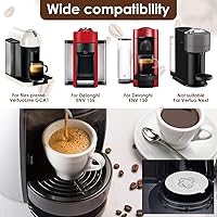 Vista 3 de 5 cápsulas de café reutilizables Vertuo, cápsulas de café recargables, compatibles con máquina de café Nespresso Vertuo, con 2 cápsulas de café