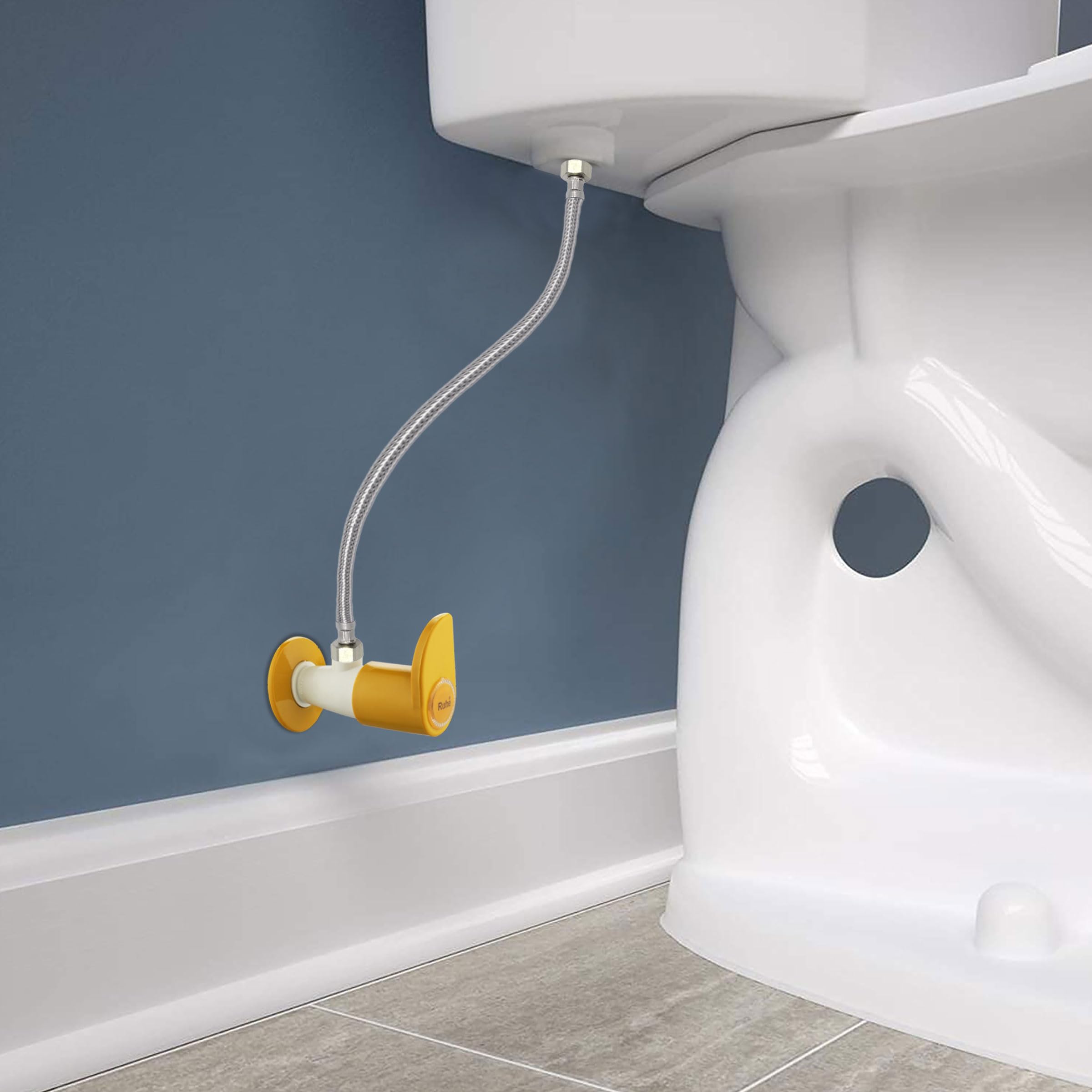 Ruhe ®Angle Cock Faucet/Tap | PTMT/Plastic Gold Curve Collection Angle Cock with Wall Flange (Ivory Colour) (Pack of 1) (B09PZWH9RN) Amazon Price History, Amazon Price Tracker