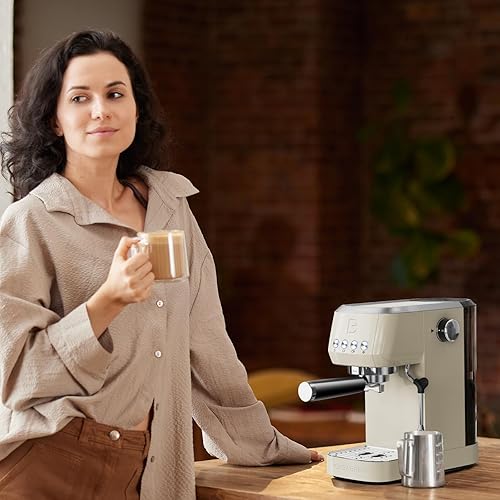 Miniatura 8 de CASABREWS Espresso Machine 20 Bar, Stainless Steel Coffee Maker with Steam Milk Frother, Espresso Coffee Machine Cappuccino Latte Machine with 49oz