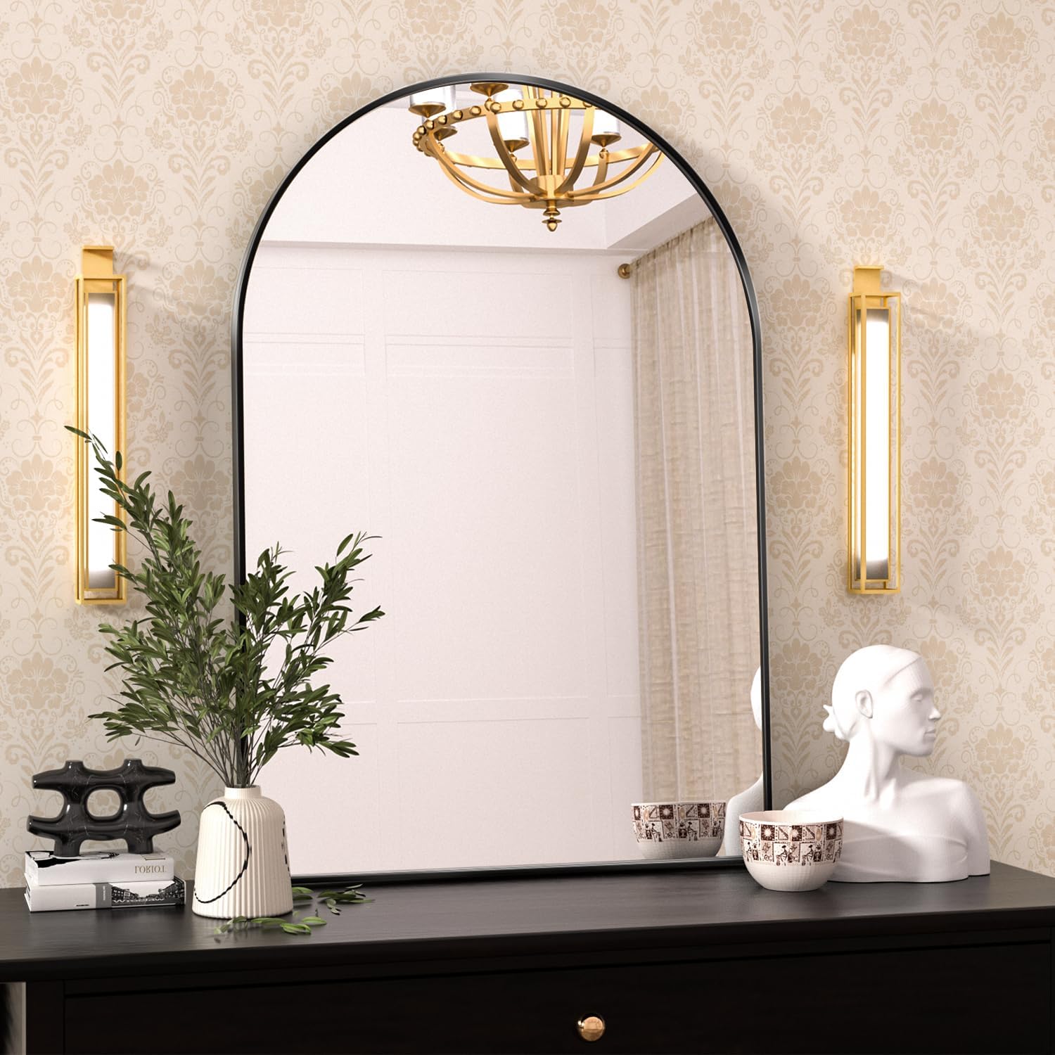Suidia Arch Wall Mirror, 20" x 30" Wall Mounted Mirrors for