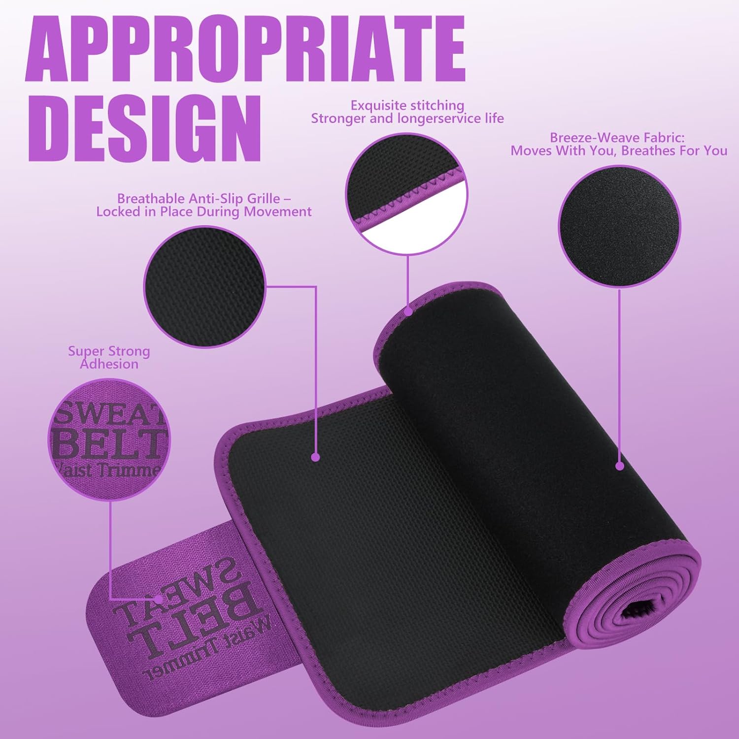 MORECOO Waist Trainer for Women/Men, Sculpt Touch Sweat Band for Stomach, Waist Trimmer for Women Workouts &Speed Belly Sweat - Image 5