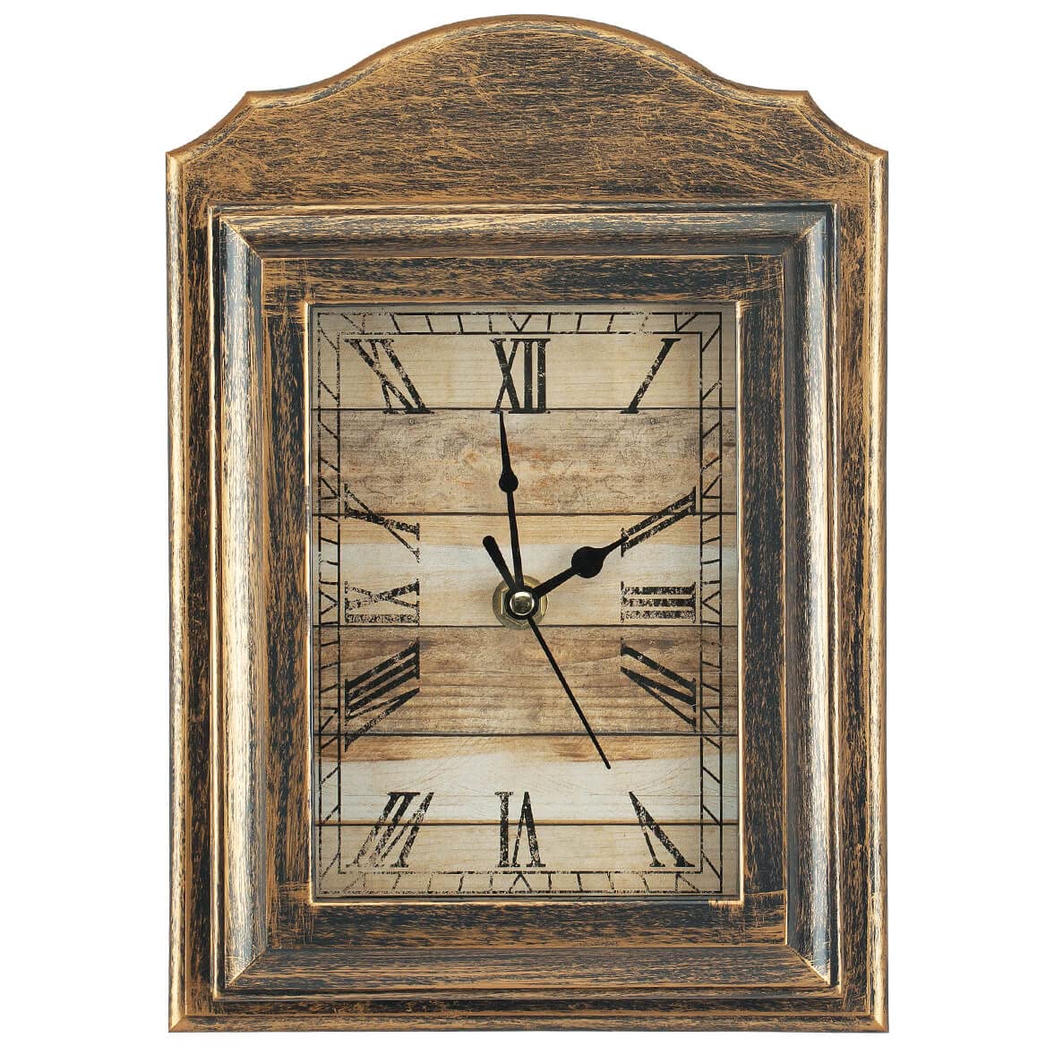 Fox Valley Traders Wall Clock Safe, 7.5" x 10.5" Wood-look/Brown, Rustic Style