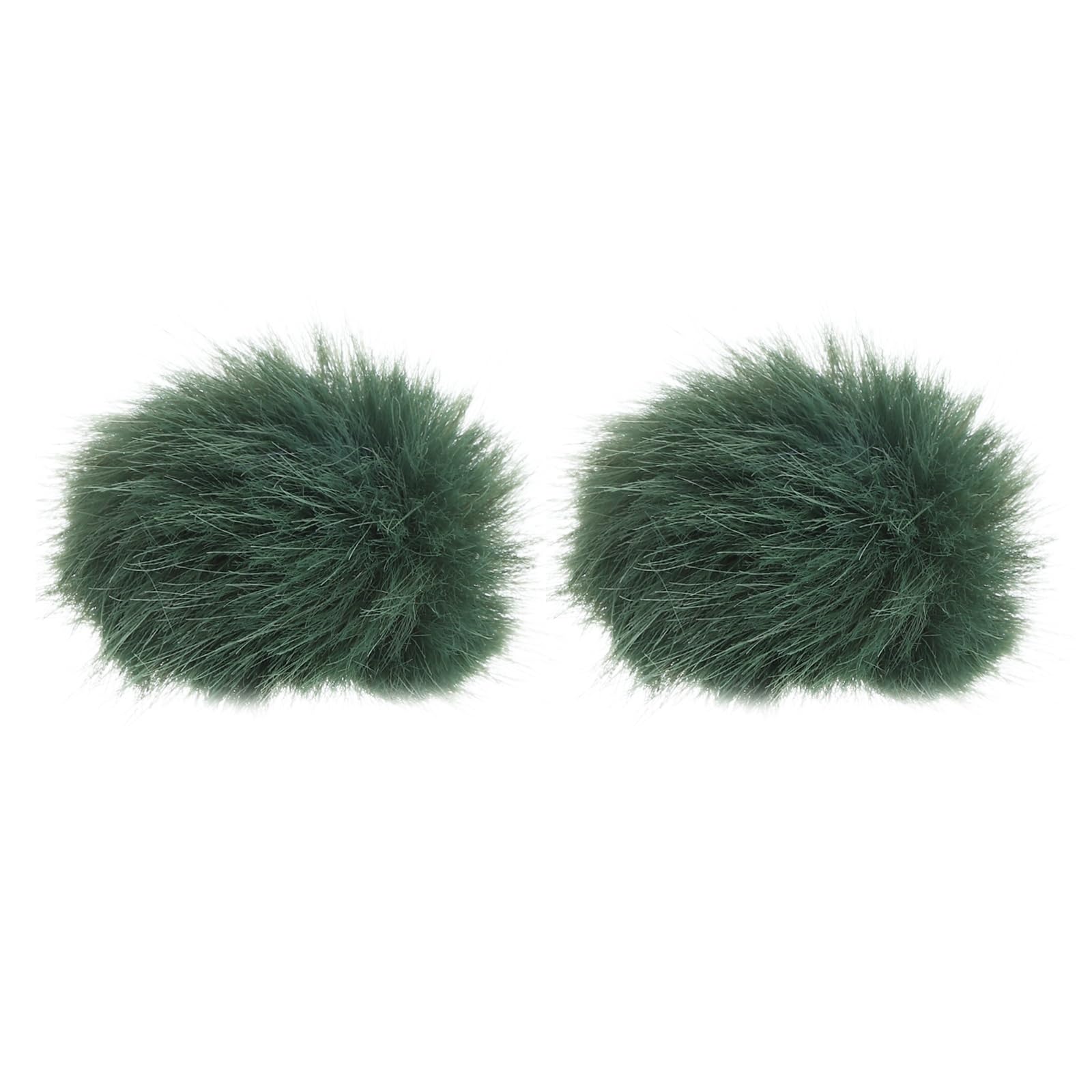 PATIKIL Furry Microphone Windscreen 5mm x 55mm Mic Cover Windshield for Indoor Outdoor Microphone Green 2 Pack