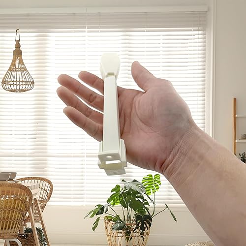 Miniatura 9 de Amazing Drapery Hardware Spring Loaded Cord Tensioner for Cord Loops - Ivory, Wall or Floor Mount - 1 Pack