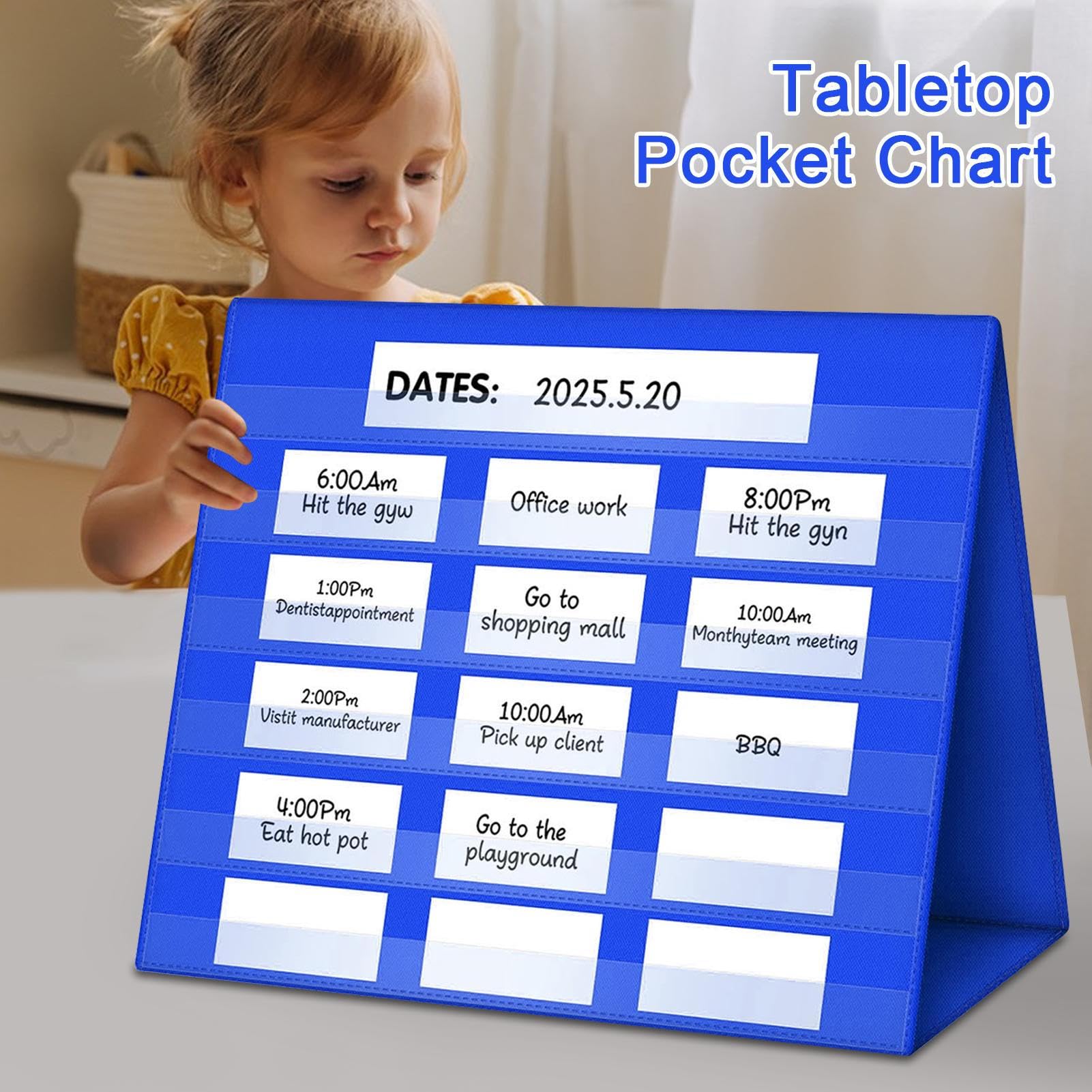 Tableau à Poches Debout pour Enseignants - de Classe Recto-Verso, Panneau d'Affichage Pliable | Outil Éducatif pour enfant, Organisation des Enseignants, Apprentissage en Maternelle