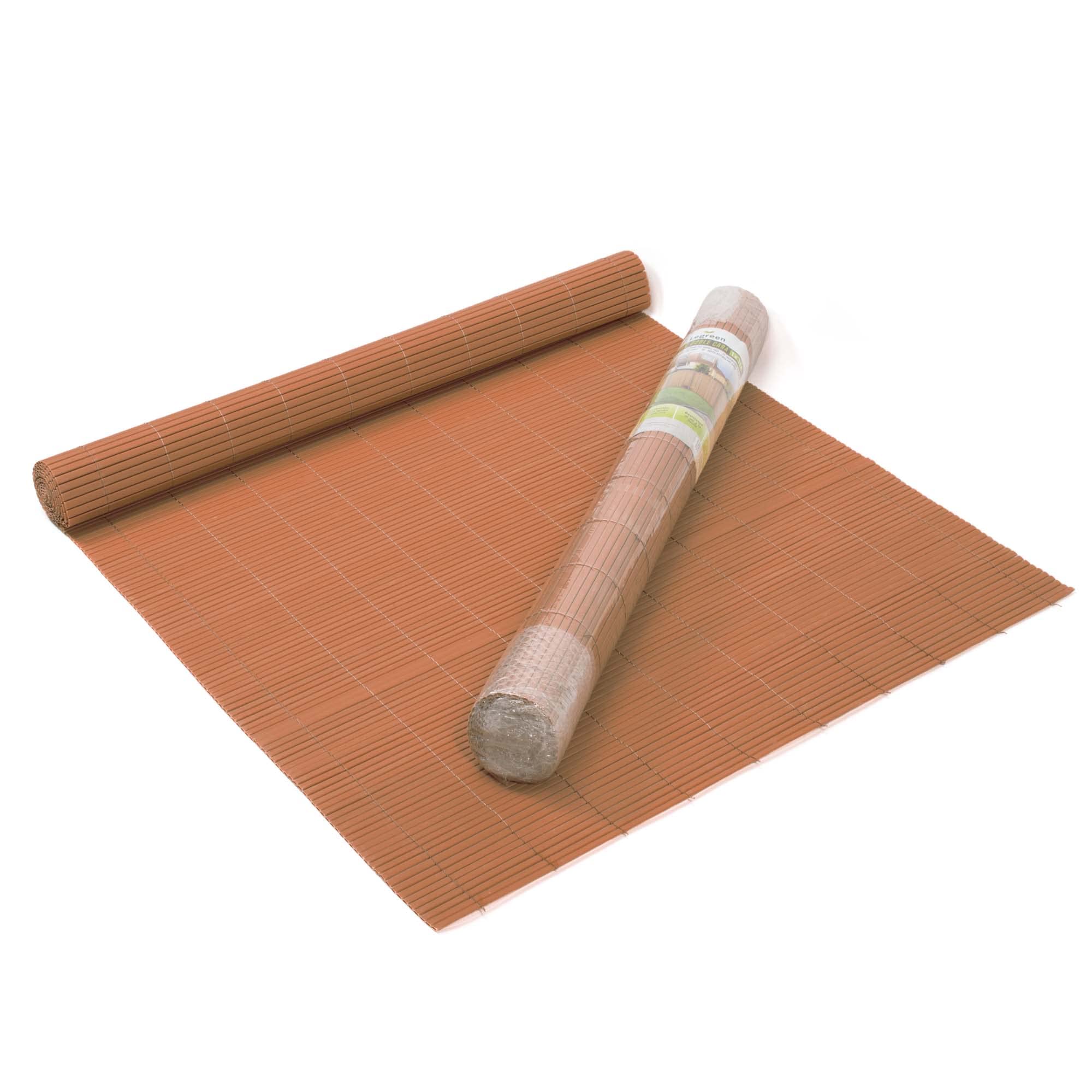 The Secret Home – Cañizo PVC de Doble Cara - Densidad 1000 g/m2 - Largo. 3 m x Alto. 1,5 m – Color Marrón - Valla de Ocultación Resistente - Protección Visual Privacidad para Jardín, Balcón o Terraza