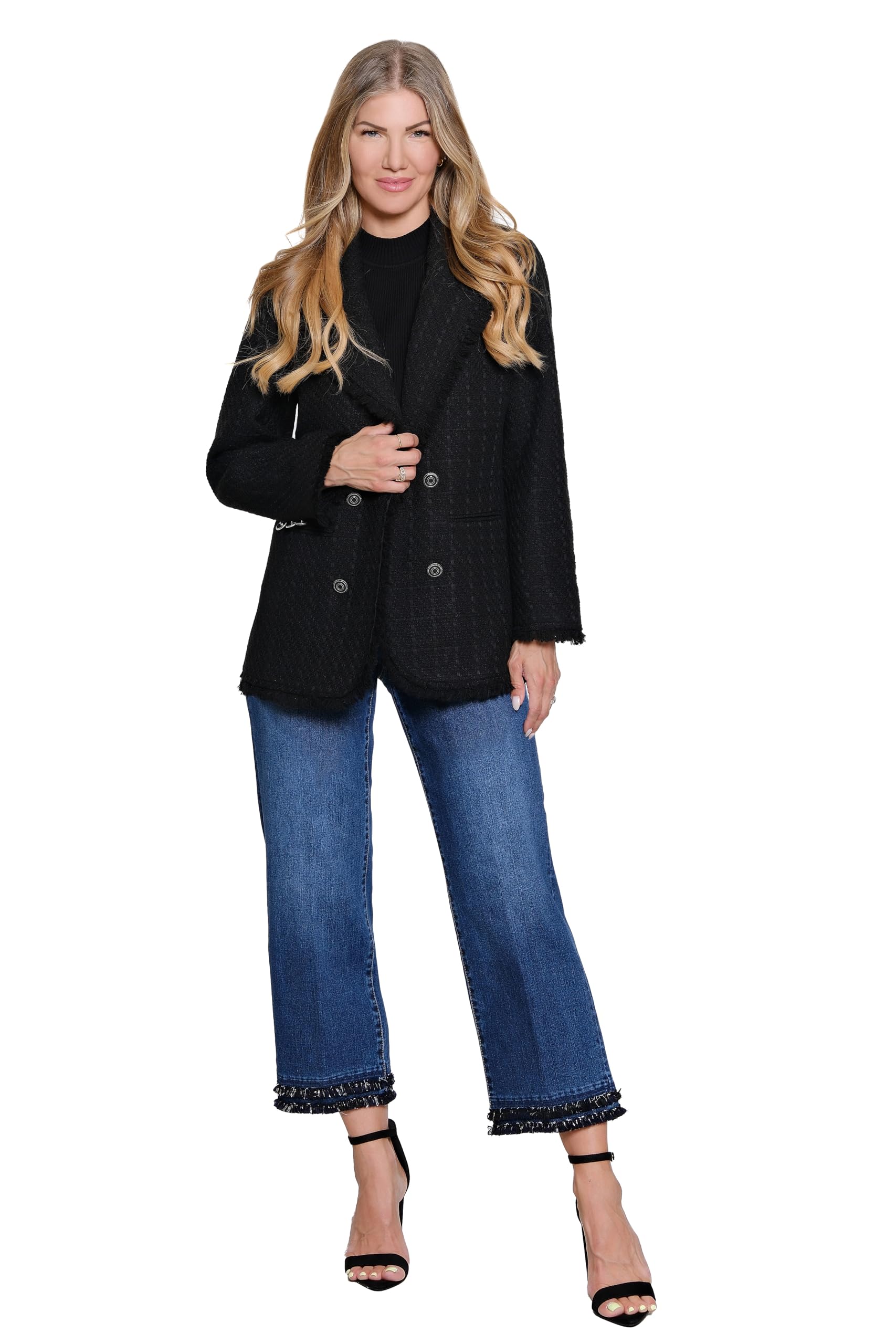 John-Mark Womens 5 Pocket Pant with Arched Hem and Twill Tape