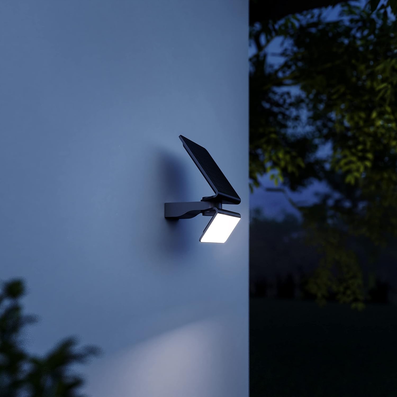 Steinel XSolar L-S Solar Outdoor Light Anthracite, Motion Sensor Wall Light, Adjustable Garden Lamp, 2500 mAh Battery