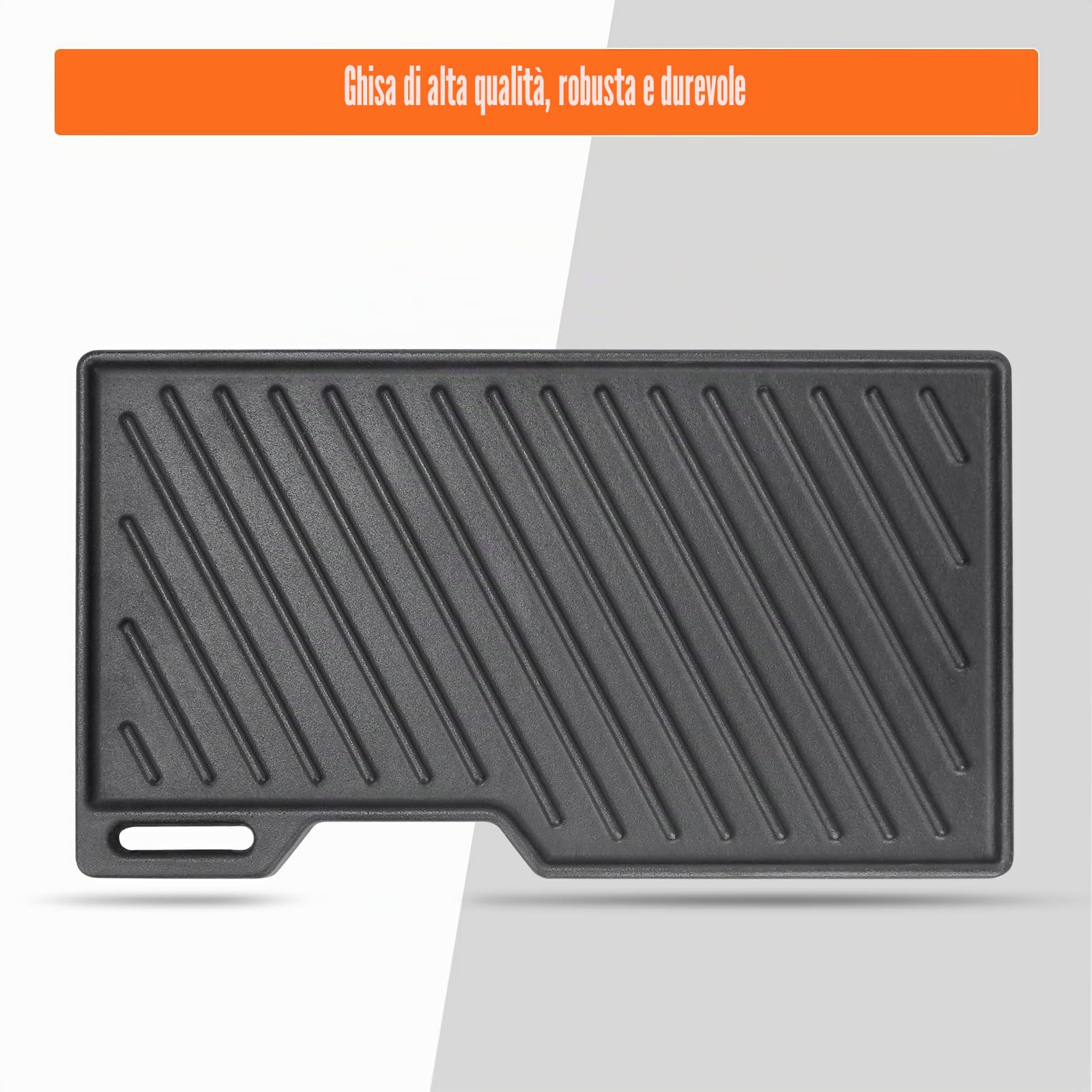 GFTIME Piastra in ghisa 41,5 x 23,5 cm per Burnhard Fred, Plancha per Rösle Artiso G2, piastra girevole a gas per Burnhard Fred, Fred JR, Burnhard Big Fred, Fat Fred, Taino Platinum, Black 4/6 Series