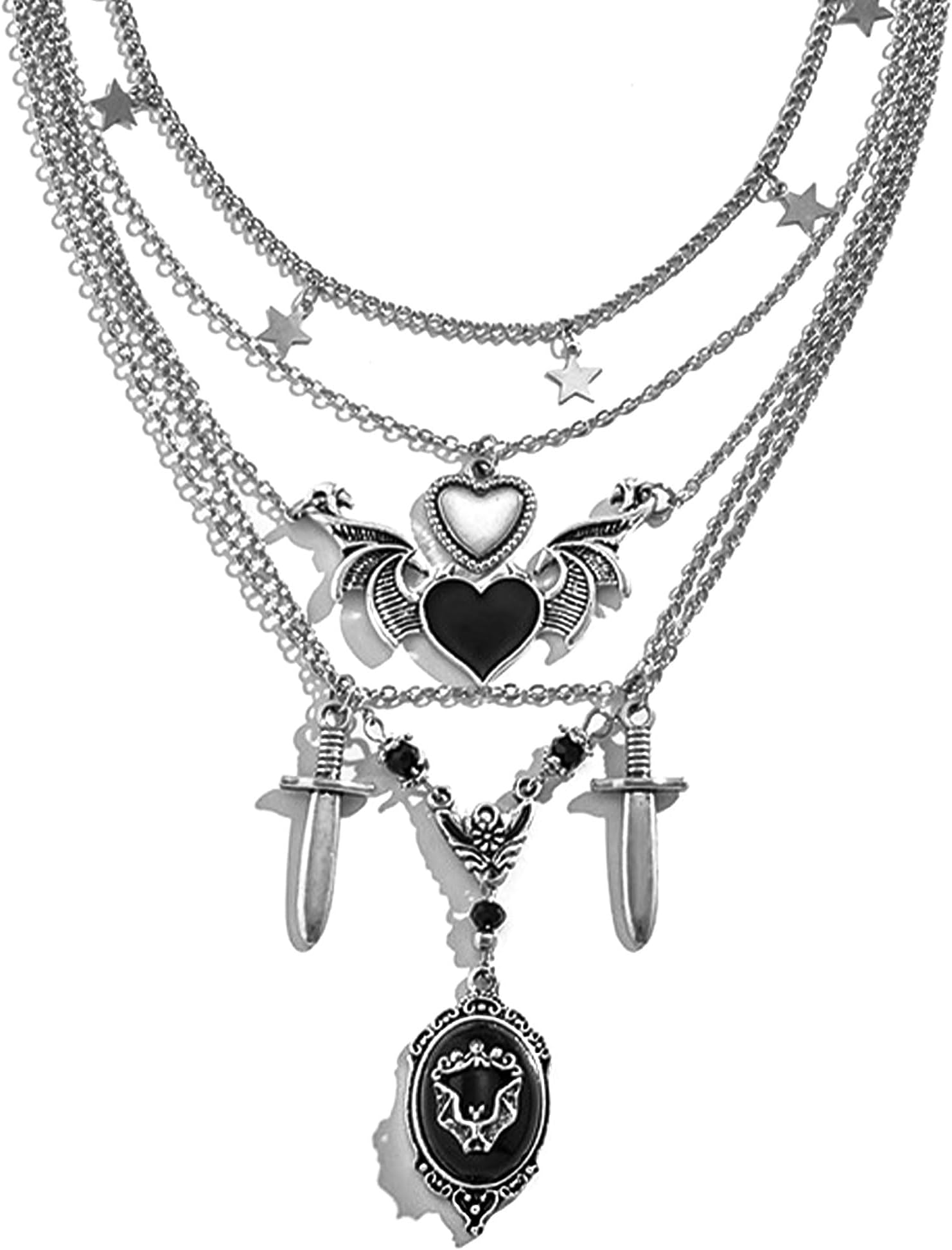 JeVenisGoth Necklaces For Women Star Choker Necklace Alt Accessories Star Accessories Y2k Halloween Christmas New