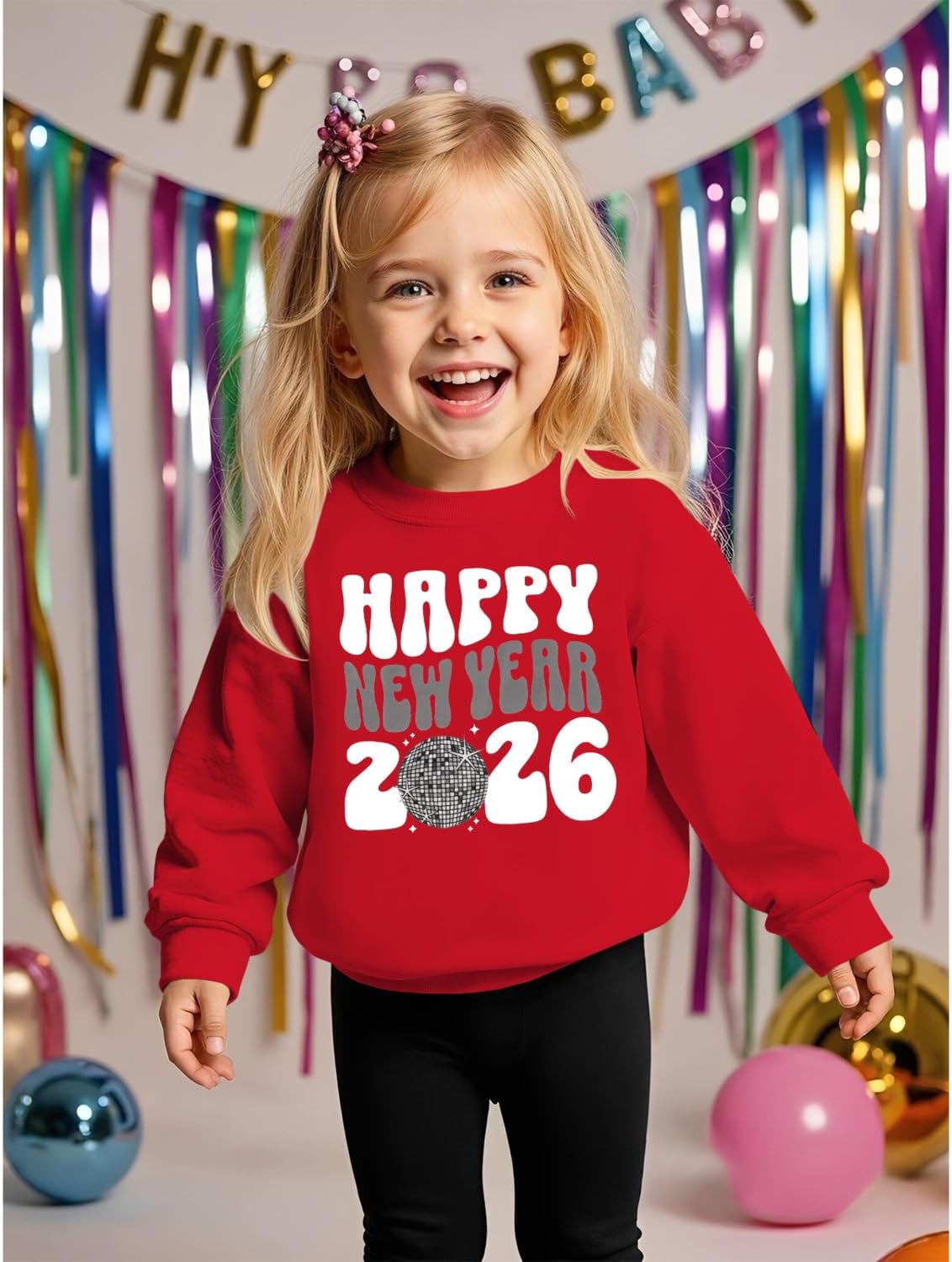 Ritatte Happy New Year 2026 Sweatshirt Toddler Baby Girl Boy Holiday Long Sleeve Shirt Crewneck Pullover Fall Winter Clothes image 5