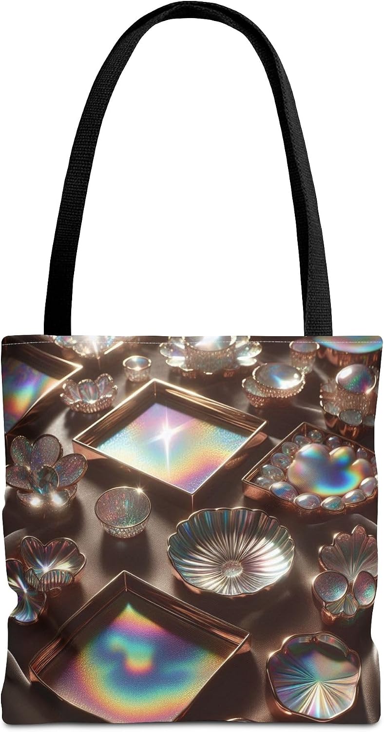 Premium Iridescent Jewelry Tray Tote Bag with Reinforced Stitching – 13 or 16 inches