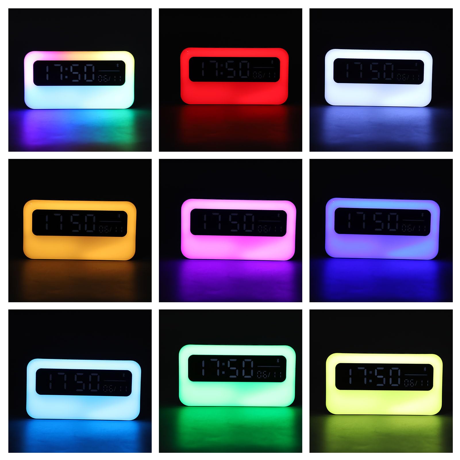 Orologio per Dormire con Rumore Bianco, Luce Notturna RGB, Dispositivo Musicale Portatile per Viaggi, Uso Quotidiano, Batteria da 4000 MAh