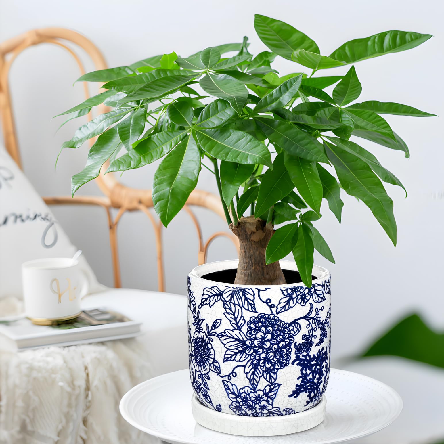 WLBHWL Macetero De Cerámica Chinoiserie Maceta Decorativa De