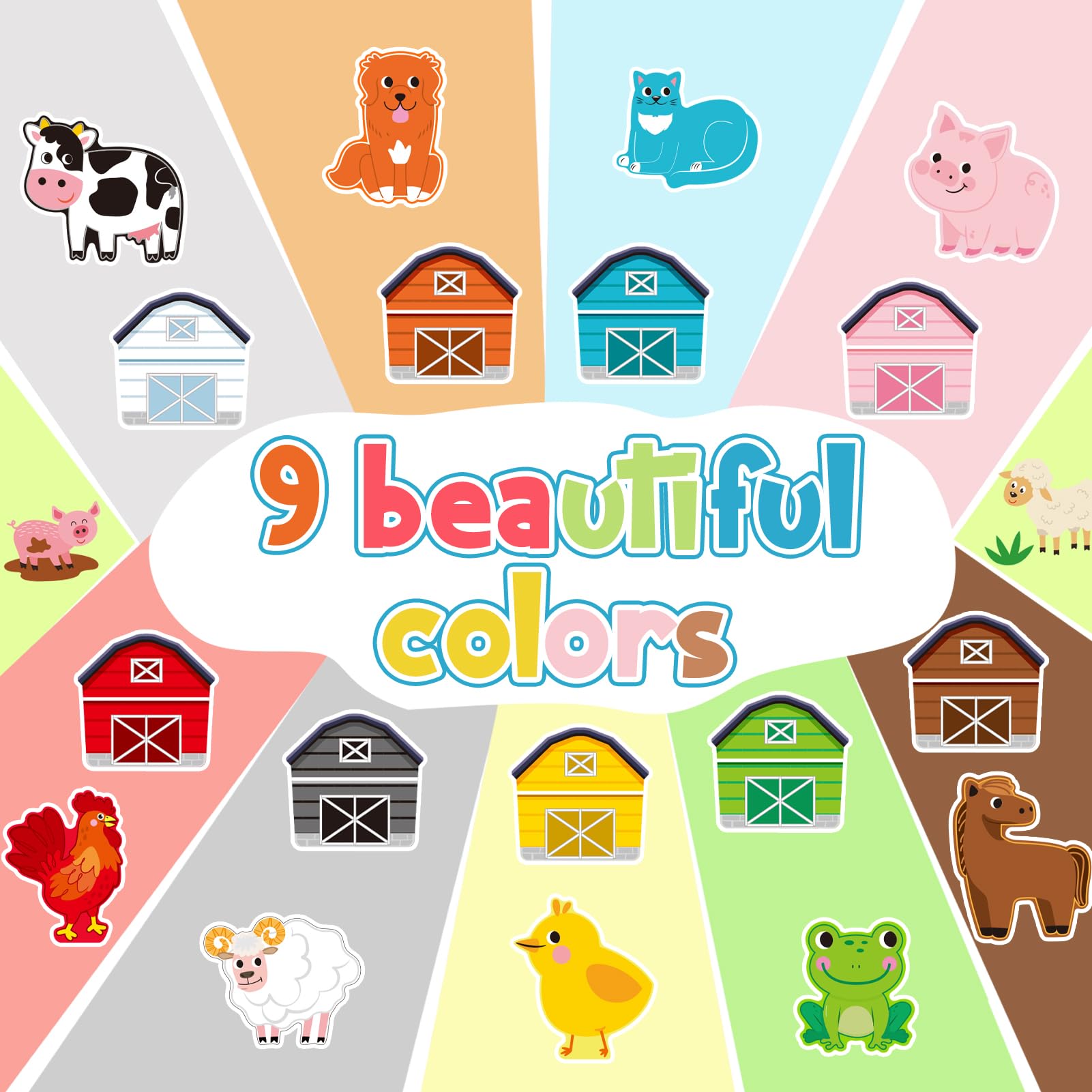 Jouets Montessori Puzzle en Bois pour Bébé 1 an Ferme Jouet Moteur 12-36 Mois Fille Garçon