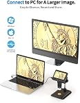 4.3 Inch Digital Microscope for Adult, AOPICK Coin Microscope Camera with 50X-1000X Magnification, 1080P USB Microscope for Adults - 8 Adjustable LED Lights, PC View, Compatible with MacOS & Windows