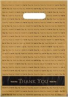 Vista 9 de Bolsas de plástico negras con mango troquelado "Thank You" de 9x12 50/cs- marca Bags Direct