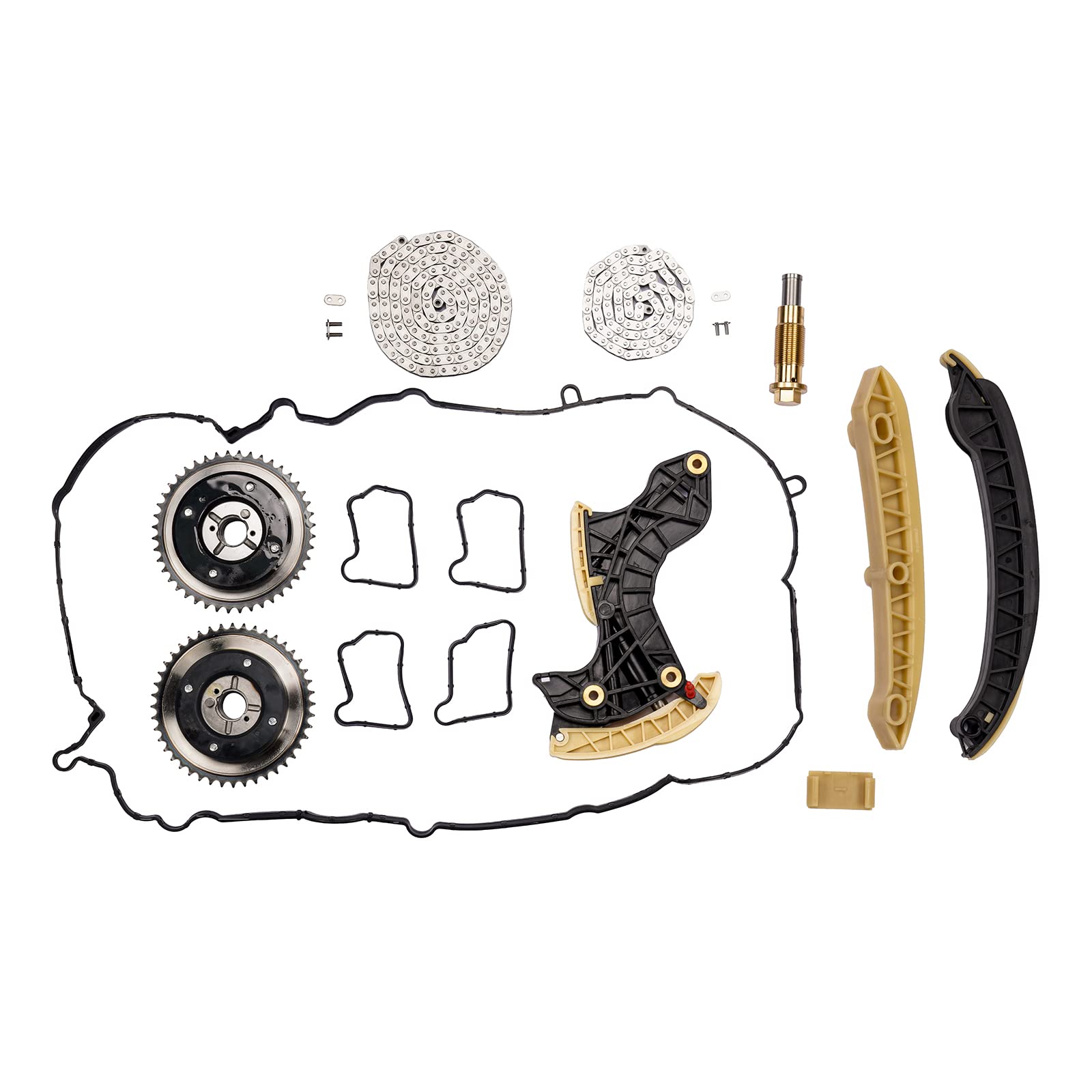 Bisenya Set di catene di distribuzione con fasatura dell'albero a camme Ricambio per Classe C W203 Coupé CL203 T-model S203 Classe E W211 SLK R171 Sprinter 2710501047 2710500847 2710500647 2710500947
