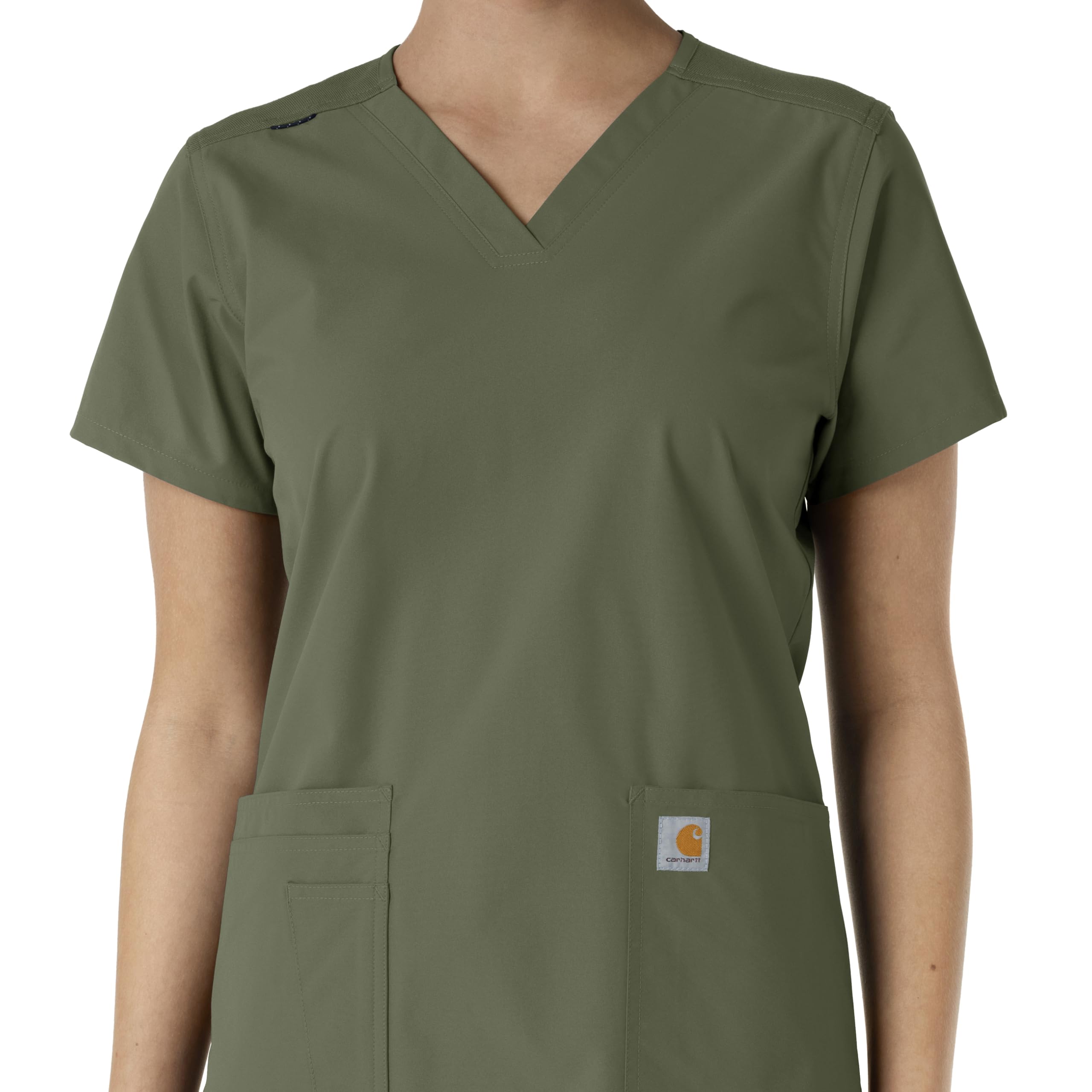 Carhartt Damski top z dzianiny z dekoltem w serek (1 szt.), Oliwka, XXL