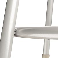 Vista 9 de National Public Seating taburete color gris de acero con asiento rígido de 18 pulgadas, 17, gris, 1