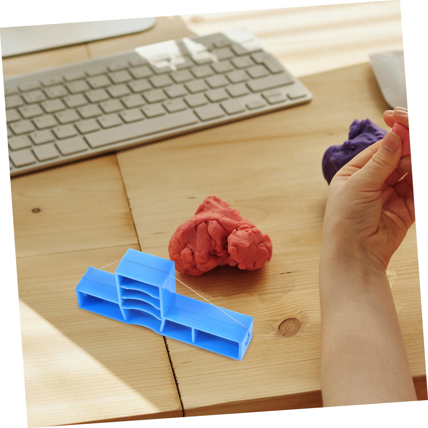 Uonlytech 5 Piezas Herramienta De Cortador De Ángulo Cerámica Esculpiendo Herramientas De Arcilla Artesanía Modelado Herramientas De Escultura De Arcilla Azul El Plastico