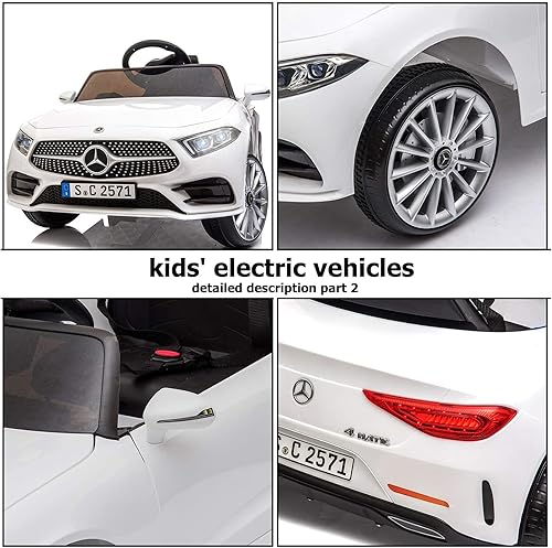 Miniatura 5 de Vehículos eléctricos con batería de 12 V para niños, con rueda eléctrica, mini auto de juguete para niños de 1 a 6 años, para conducir con control
