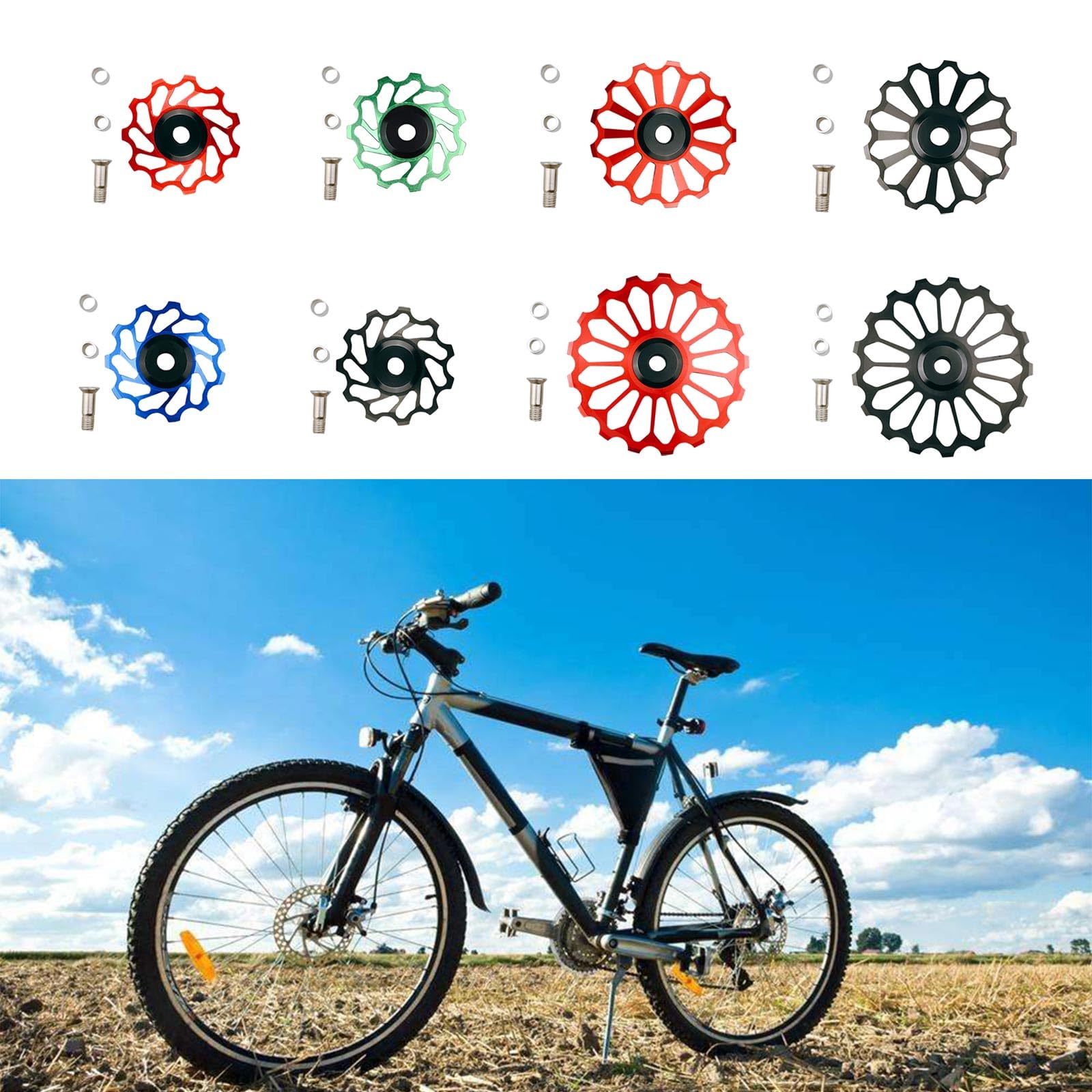 Dérailleur arrière de vélo vtt, roue Jockey 11T--18T, poulie à
