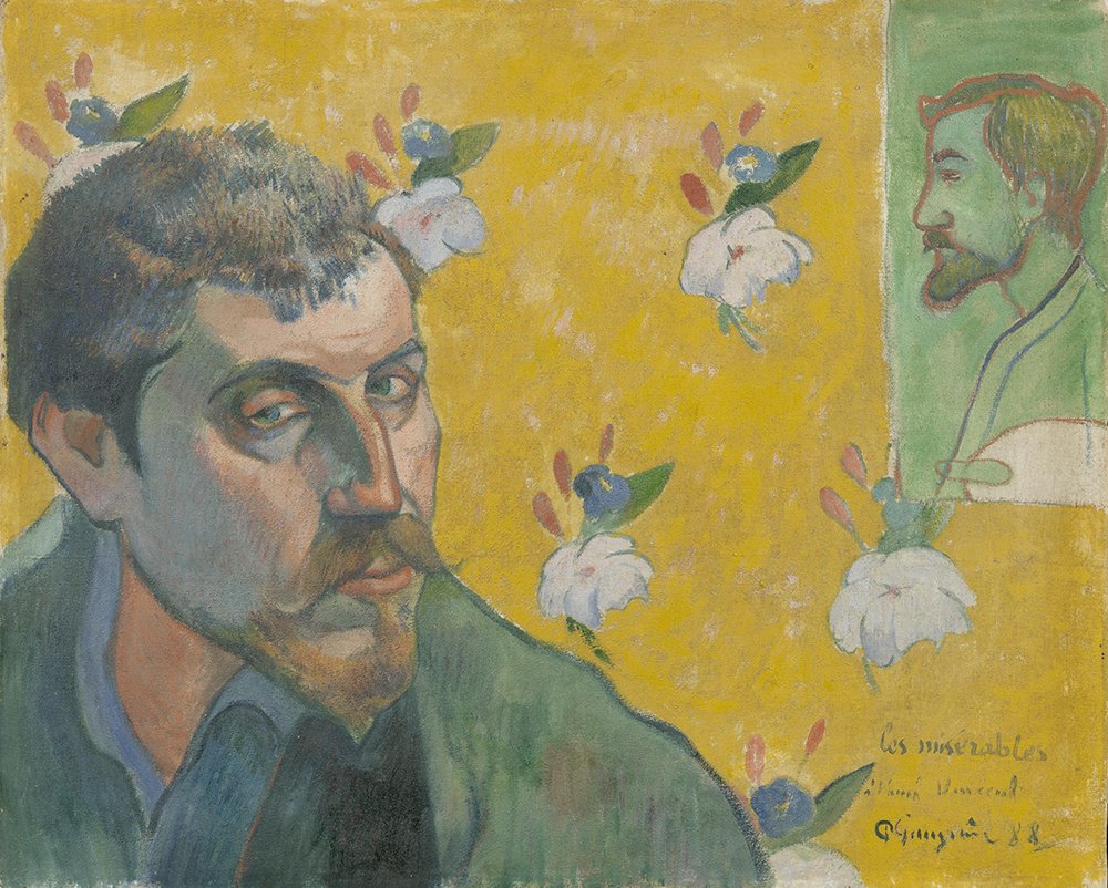 Paul Gauguin Faded Self Portrait art mural pour habiller un grand mur vide