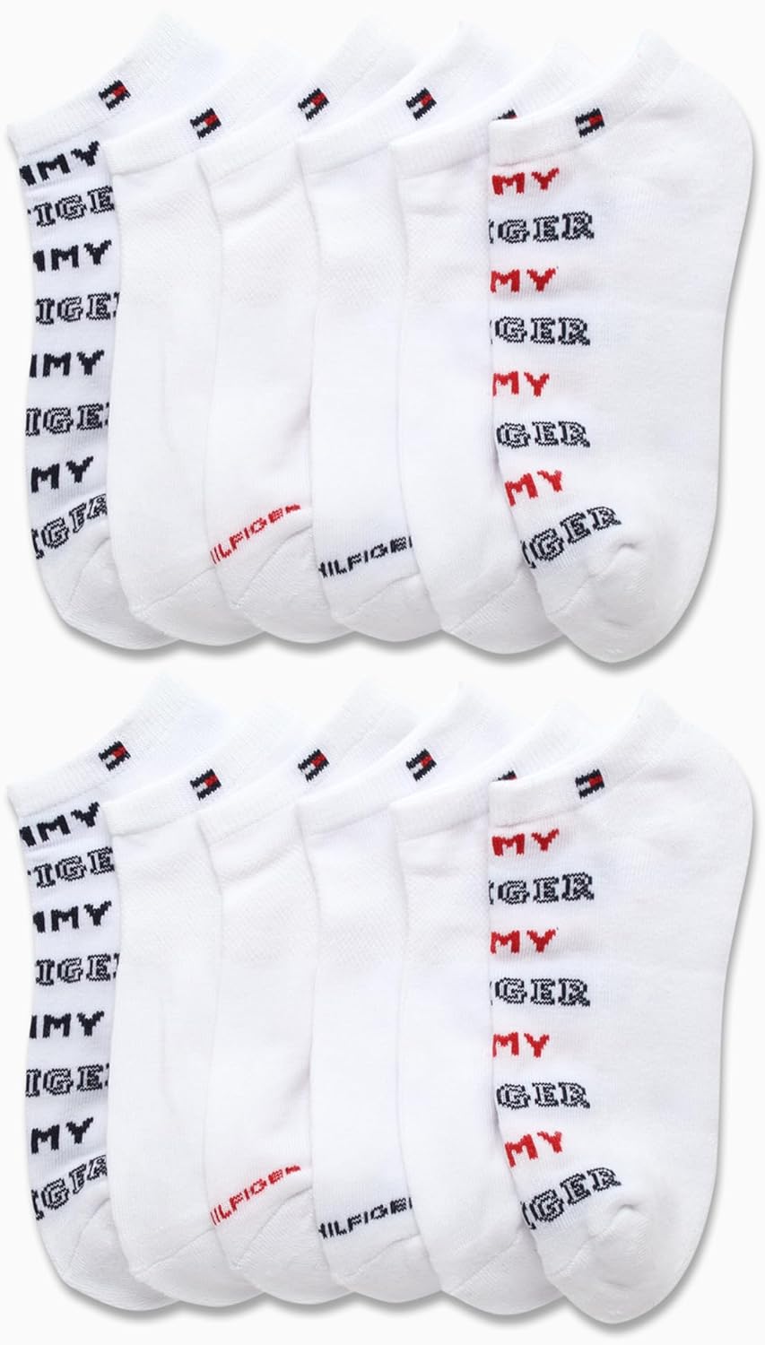 Tommy Hilfiger Womens No Show Socks - 12 Pack Lightweight Athletic Performance Cushioned Running Low Cut Socks for Women - Image 3