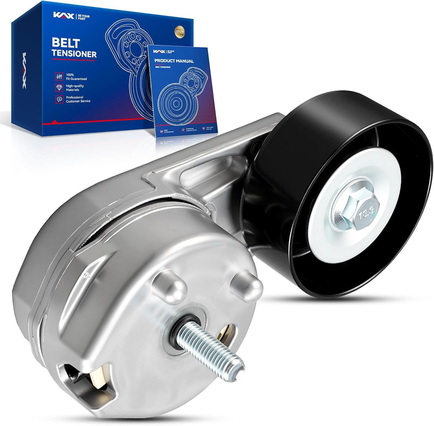 KAX 39389 Belt Tensioner Pulley Compatible with BMW X5 2011-2018,BMW 535i 2011-2016,BMW 535i xDrive 2011-2016,BMW X3 2011-2017, BMW X6 2011-2019, BMW 335i 2012-2015, BMW M4 2015-2018, BMW M3 2015-2018
