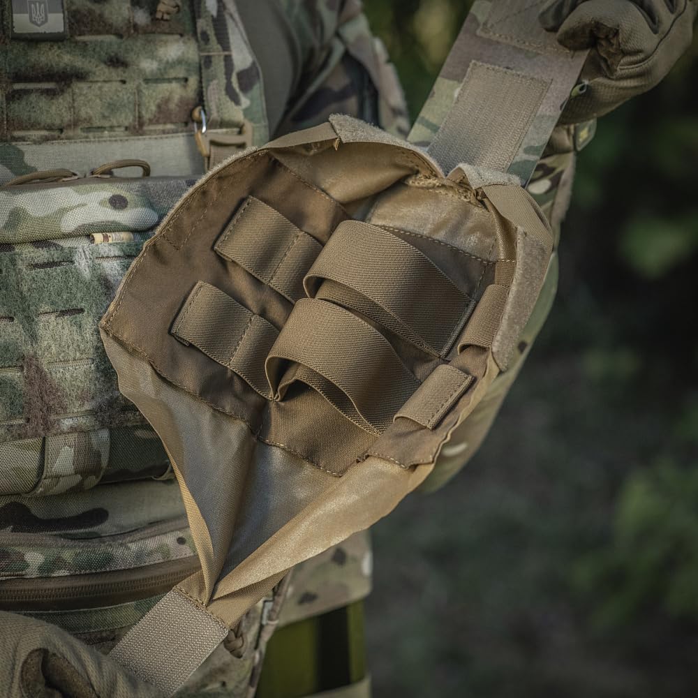 M-Tac Bolsa táctica pequeña Elite – Molle Laser Cut IFAK – Organizador de primeros auxilios Cordura 500D, extracción vertical, bolsa de emergencia militar, multicámara