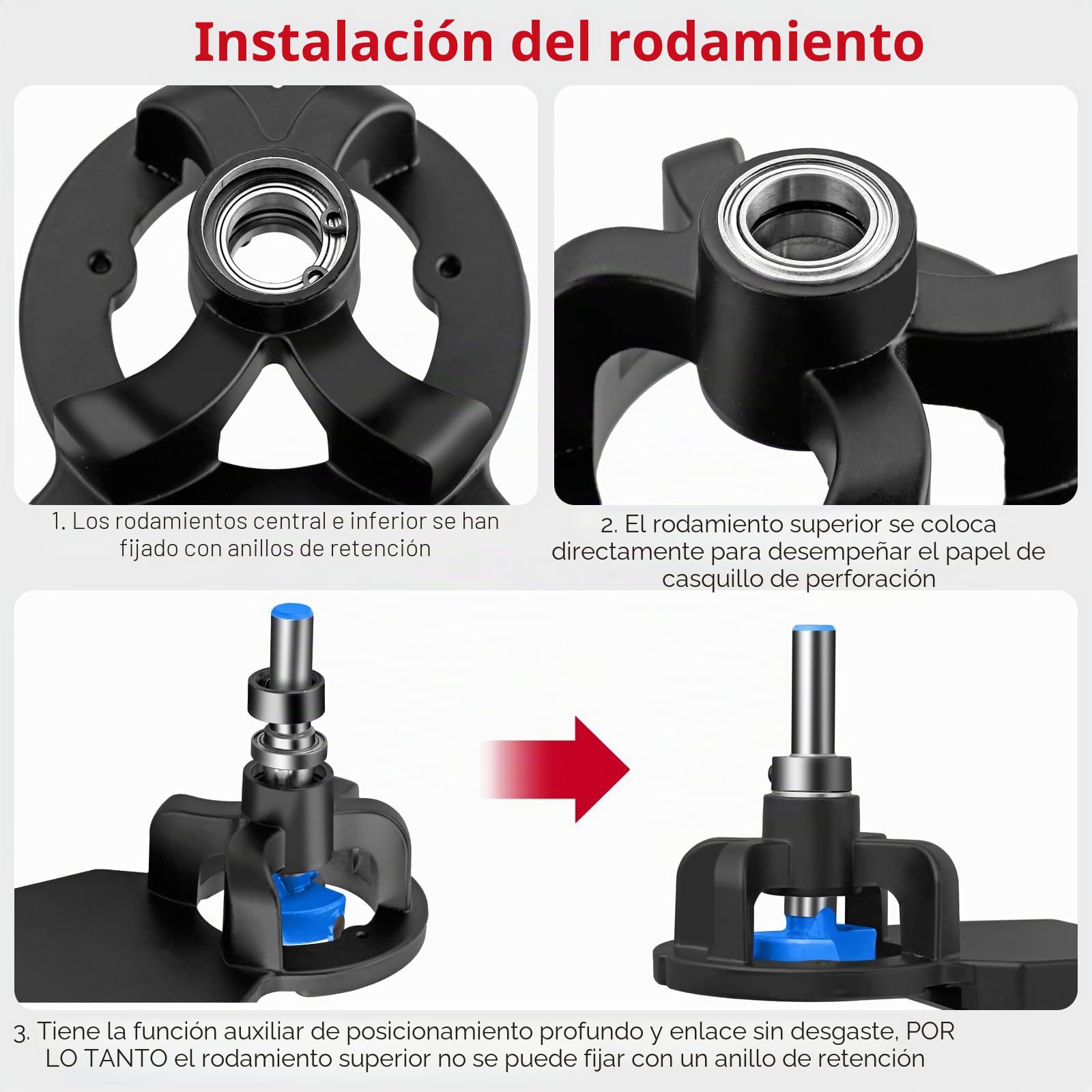 XUNTOP Bisagra Oculta Jig 35mm Jig Bisagra Oculta con Llave Allen Bisagra Agujero Perforadora con Sierra de 35 mm Perforadora de Bisagra de Doble Abrazadera para Muebles de Madera Puerta Gabinetes