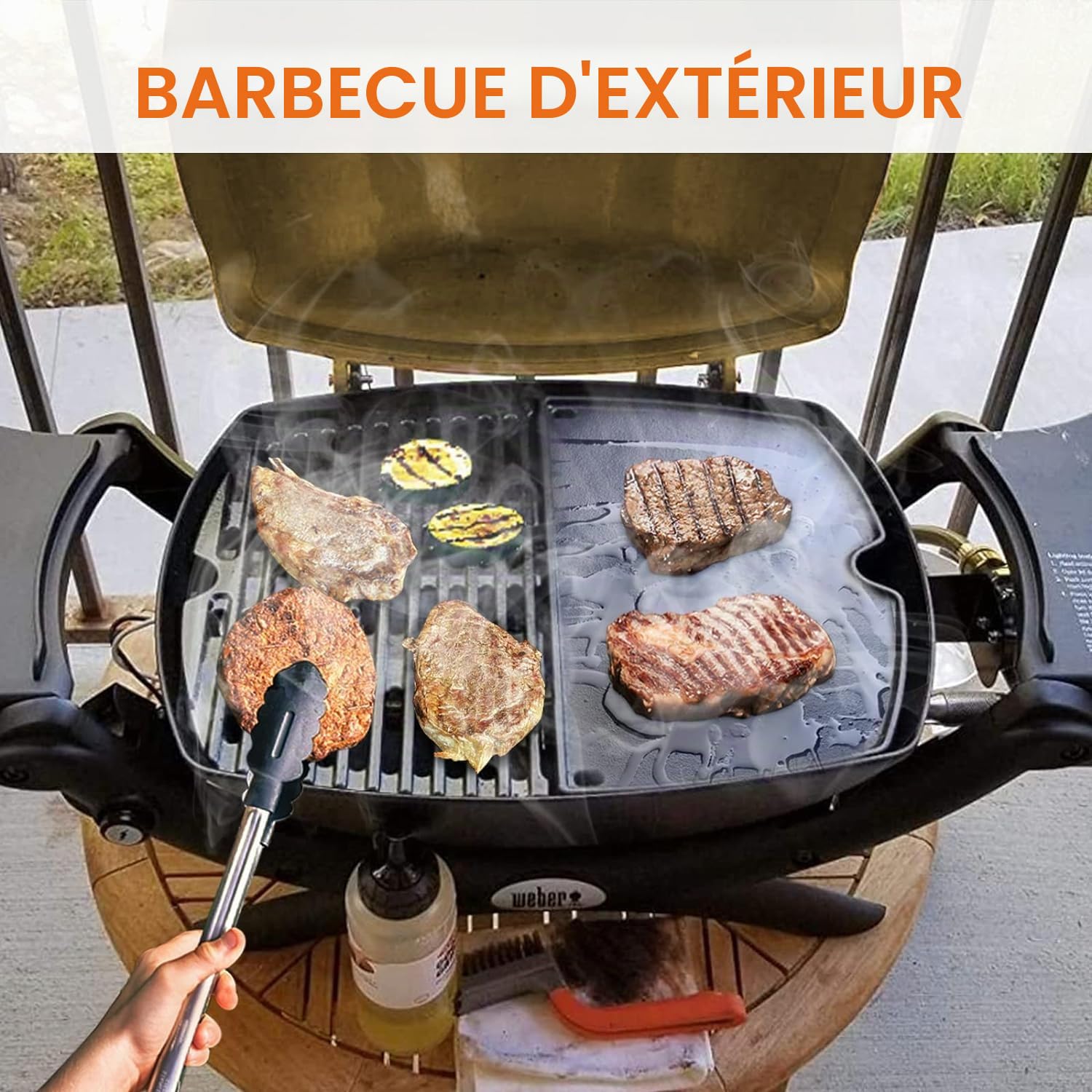 GFTIME Plaque en fonte 6560 pour Weber Q 300, Spirit, Genesis et Summit