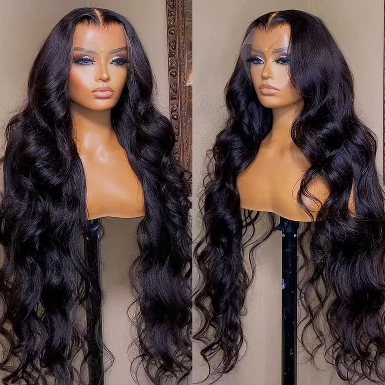 MsSunlight 13x6 Body Wave Lace Front Wigs Human Hair Pre Plucked 180% Density Deep Part Body Wave 13x6 HD Transparent Frontal Wigs for Women 26 Inch - Image 2