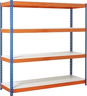 Extra Heavy Duty Melamine Racking Shelving Unit 1800mm H x 1800mm W x 600mm D 500KG UDL FREE NEXT DAY DELIVERY