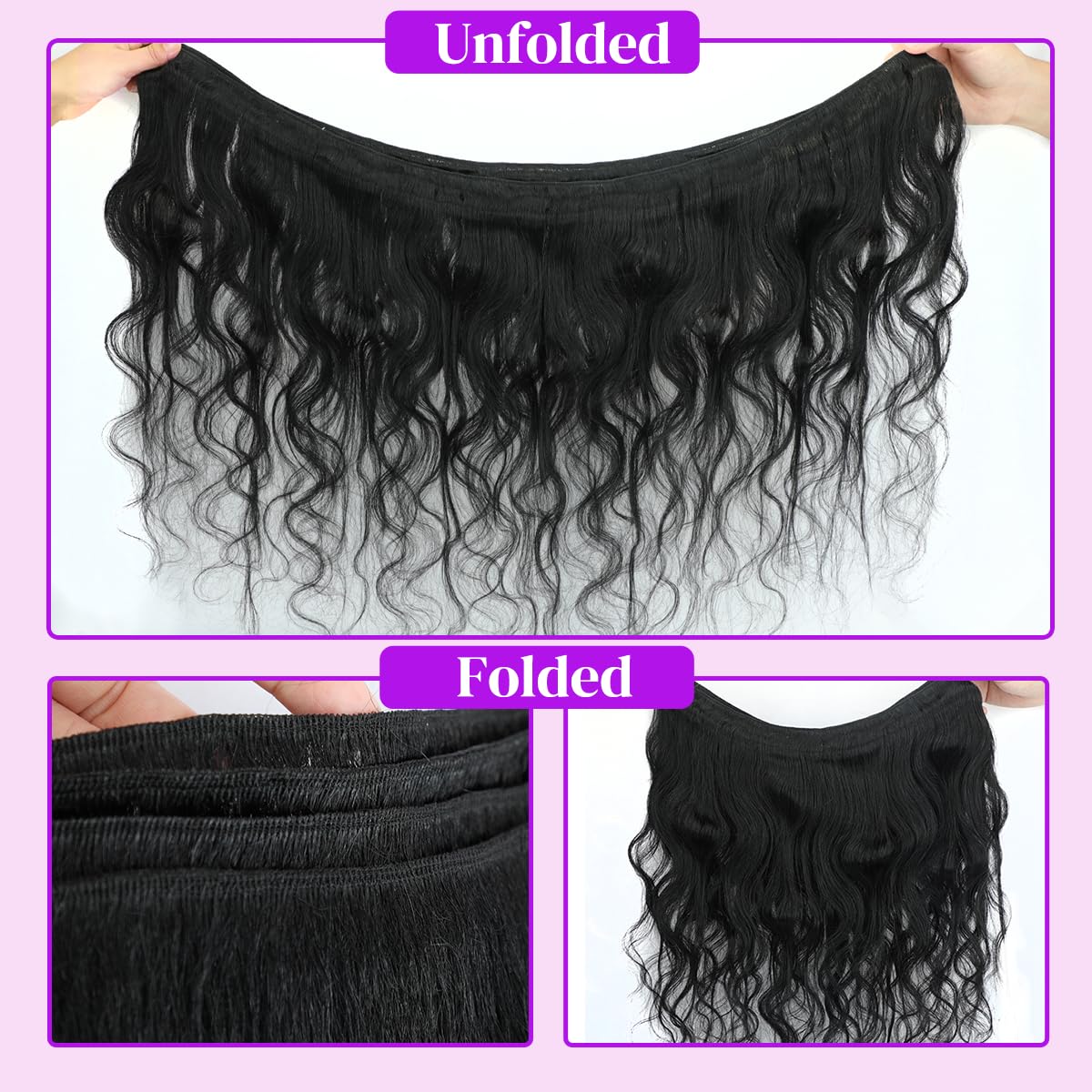 12A Human Hair Bundles Body Wave 18Inch One Bundle 100% Unprocessed Brazilian Virgin Hair Bundles Double Weft Weave Body Wave Human Hair Natural Black Color