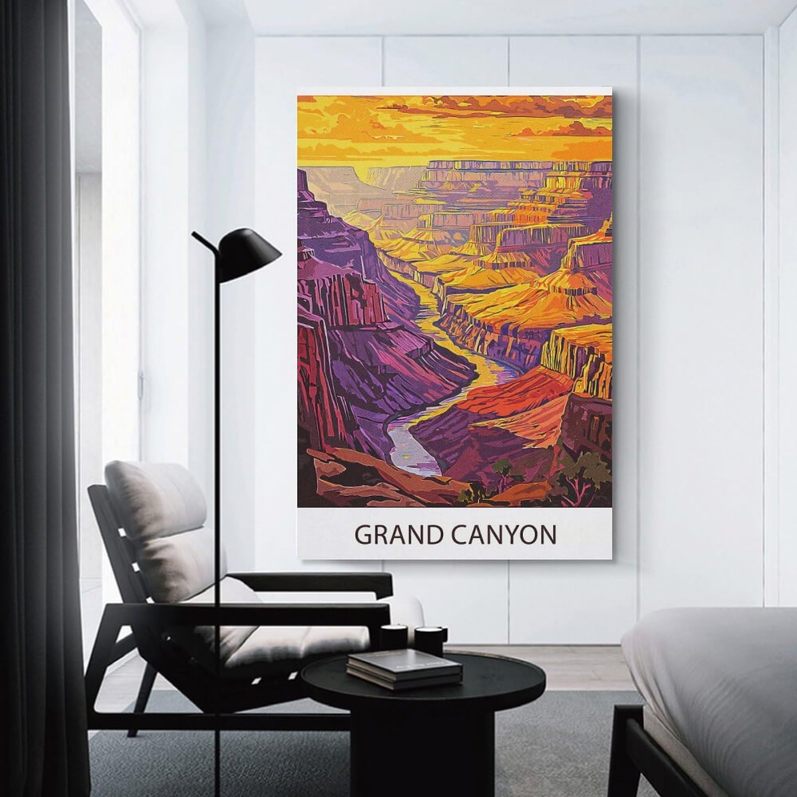 Junmoney Home Decor Wall Art Grand Canyon Sunset, 20x30inch(50x75cm), for New Homes, Bedrooms Or Workspaces, Decorative Present for New Homes