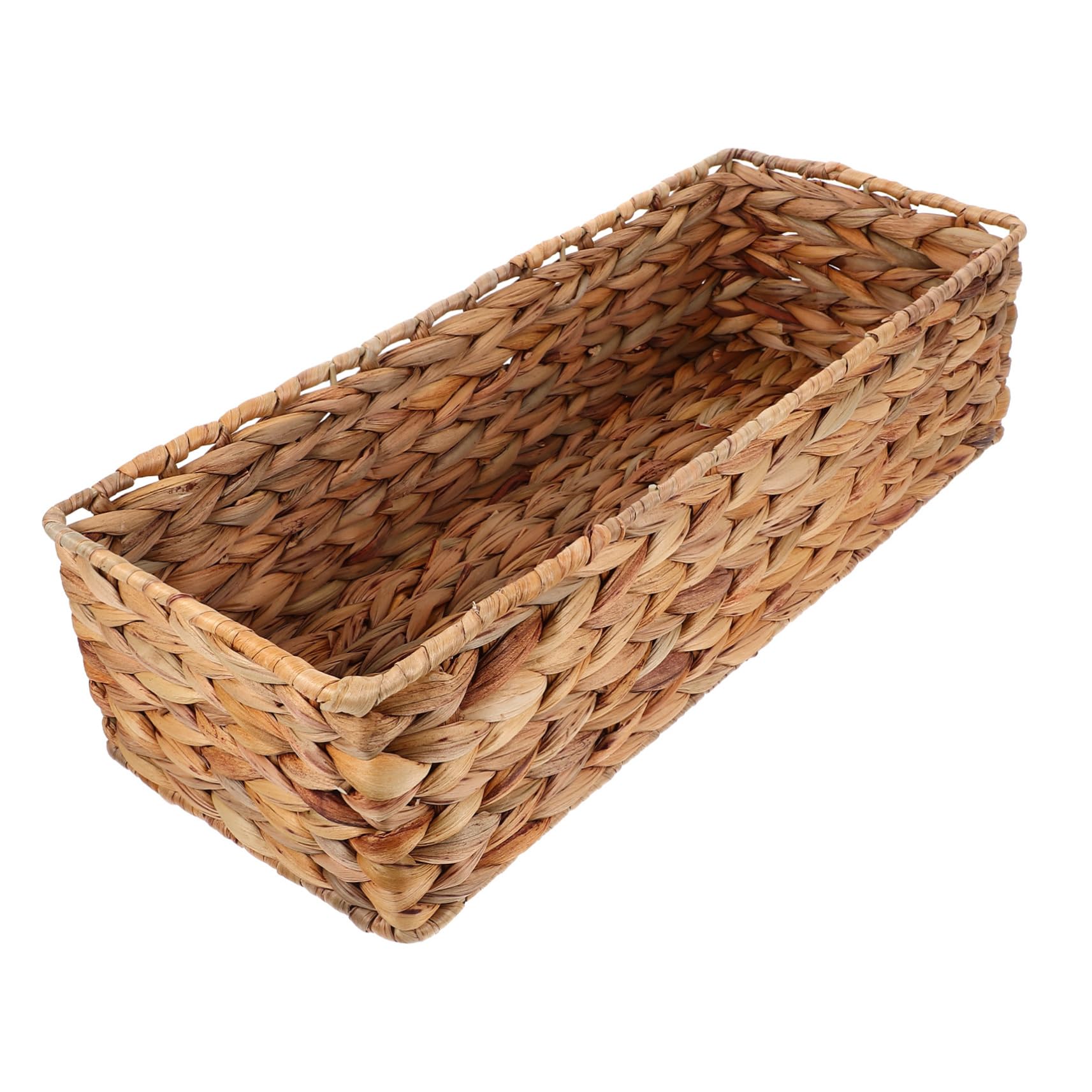 Panier Tressé en Jacinthe D’eau, Grand Format, pour Bureau